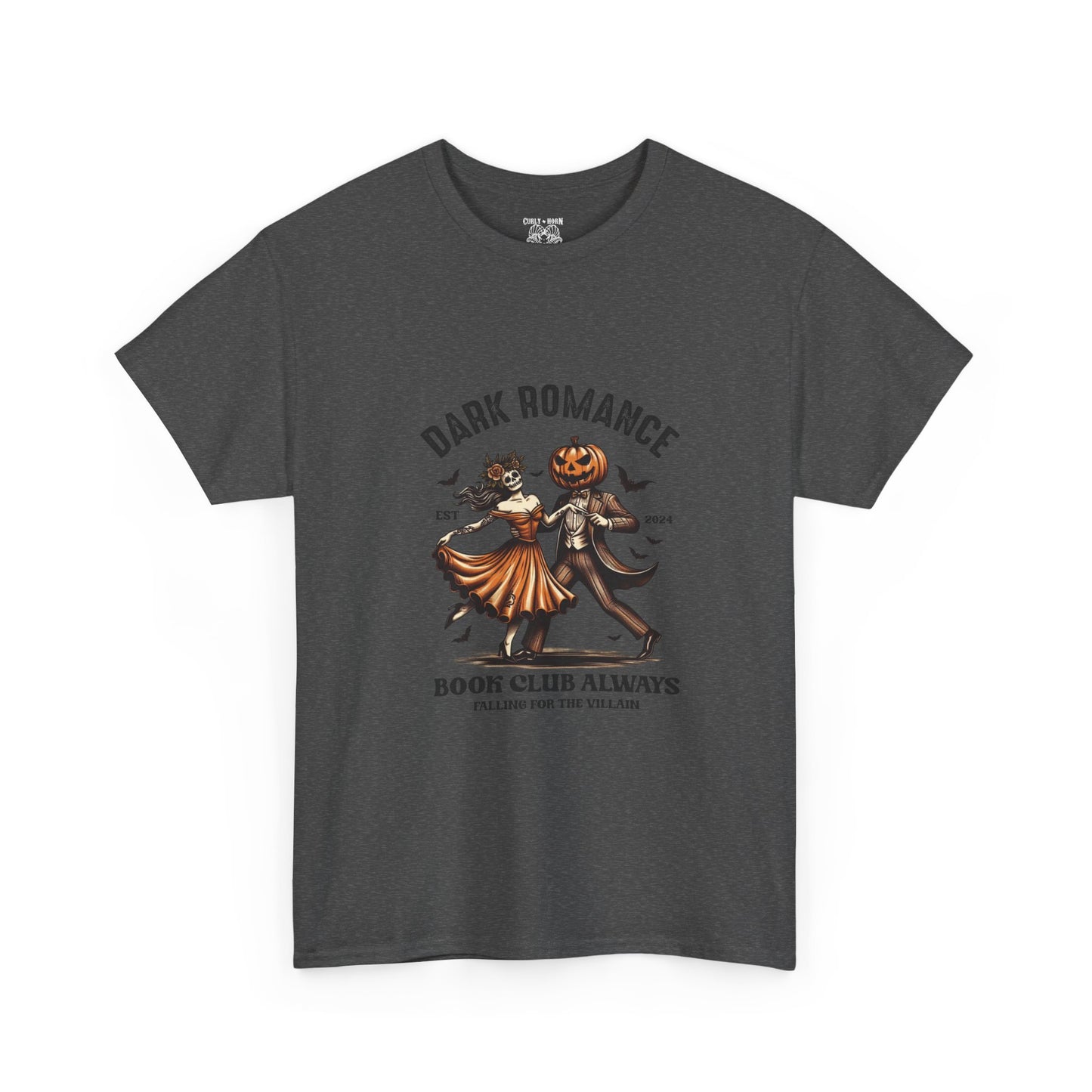 Dark Romance Unisex Heavy Cotton Tee, Halloween T-Shirt, Spooky Shirt, Couple's Costume Tee, Autumn Fashion Top, Gift for Her/Him