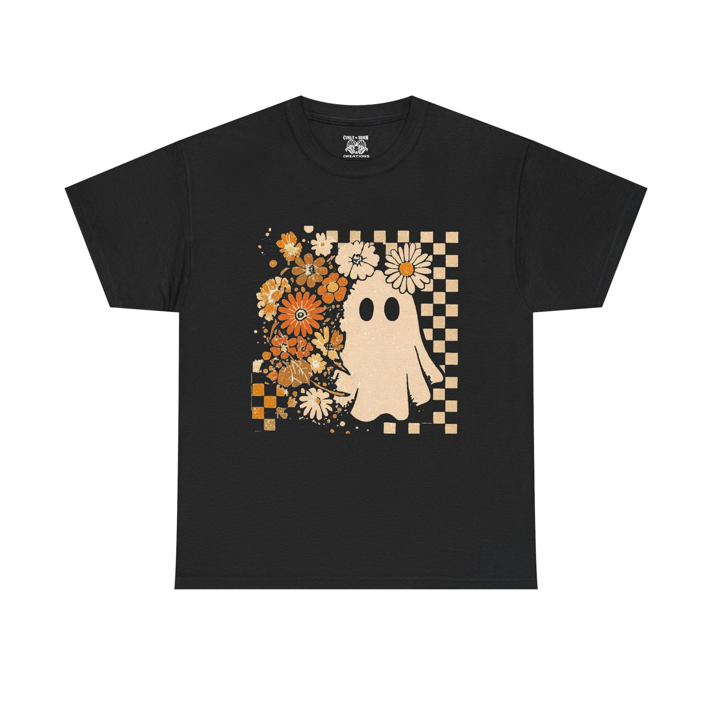 Vintage Ghost Flower Tee, Casual Tee, Unisex T-Shirt, Graphic Tee, Vintage Style Shirt, Unique Gift Idea