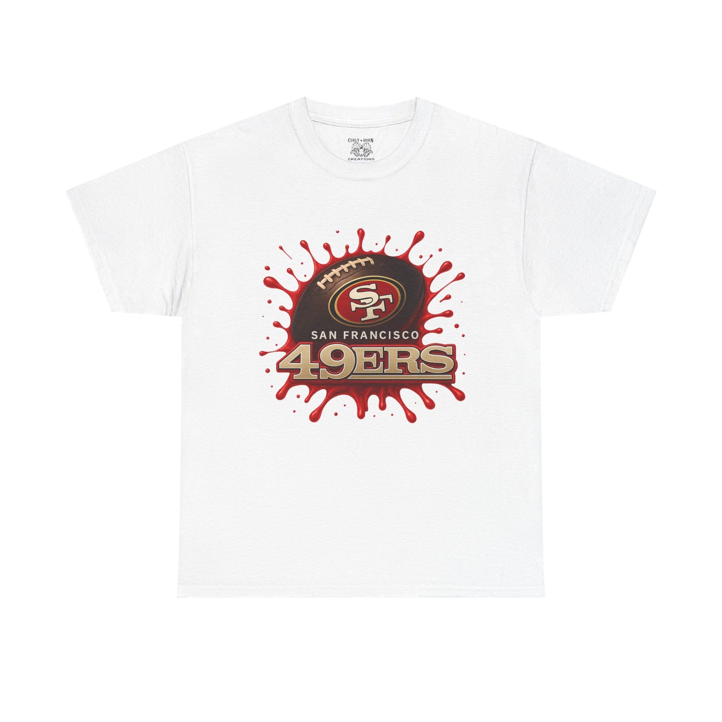 San Francisco 49ers Heavy Cotton Tee, Casual Sportswear, Game Day Outfit, Fan Apparel, Unique Gift for Sports Lovers