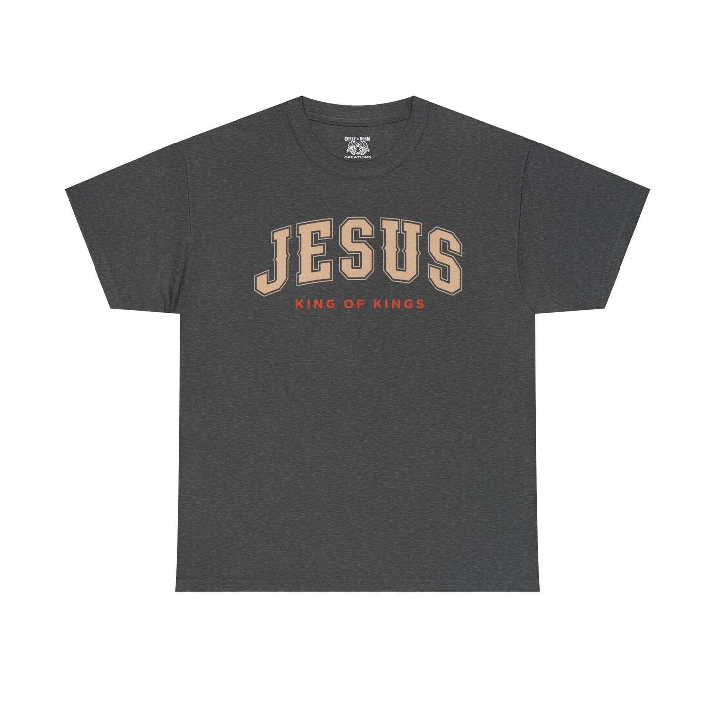 Jesus King of Kings Tee, Christian Apparel, Religious Gift, Faith-Based Shirt, Unisex Cotton Tee, Inspirational Fashion