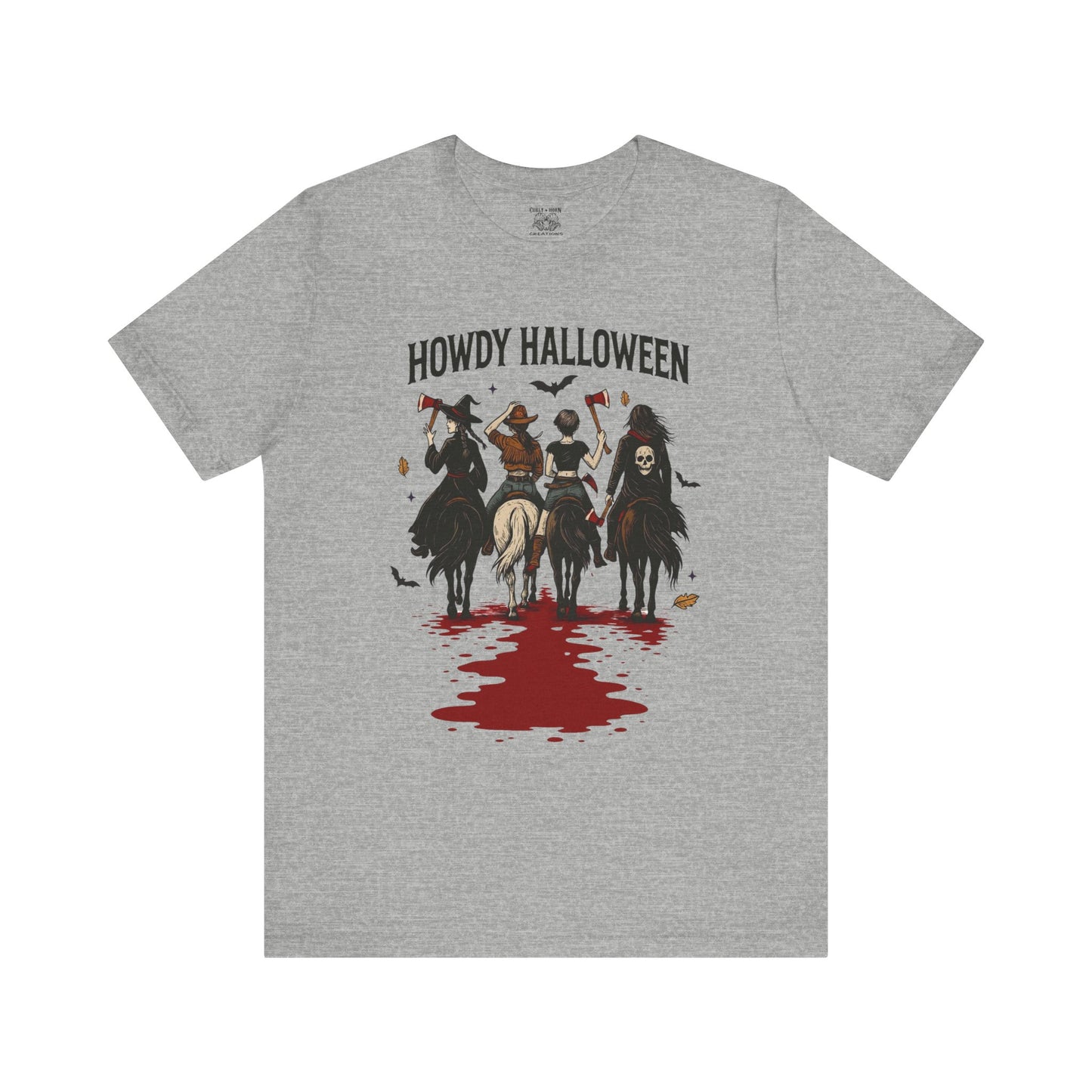 Howdy Halloween Unisex Tee, Spooky Graphic T-Shirt, Fall Festival Shirt, Halloween Costume Top, Casual Fall Wear
