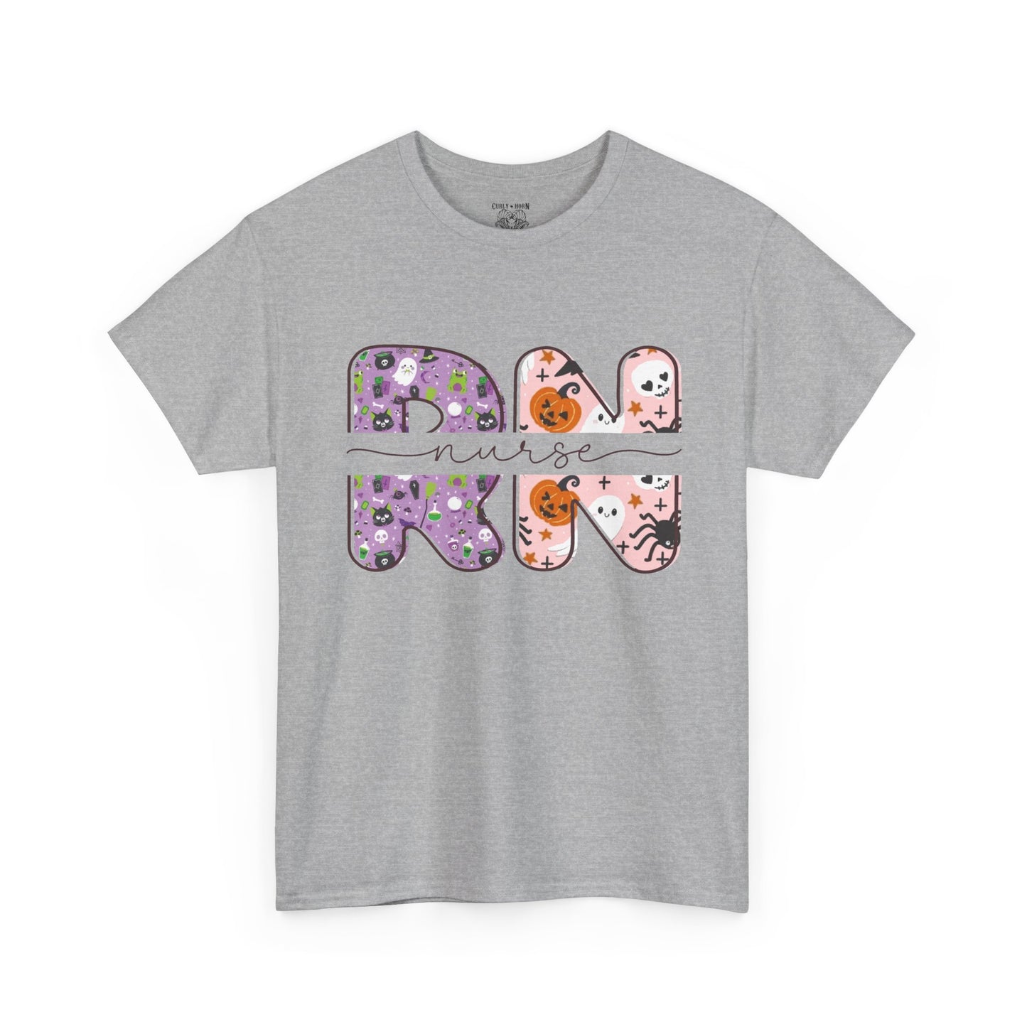 Playful RN Graphic Tee, Unisex Cotton Shirt, Fun Nurse Gift, Casual Wear, Nursing Student Apparel, Halloween Vibe