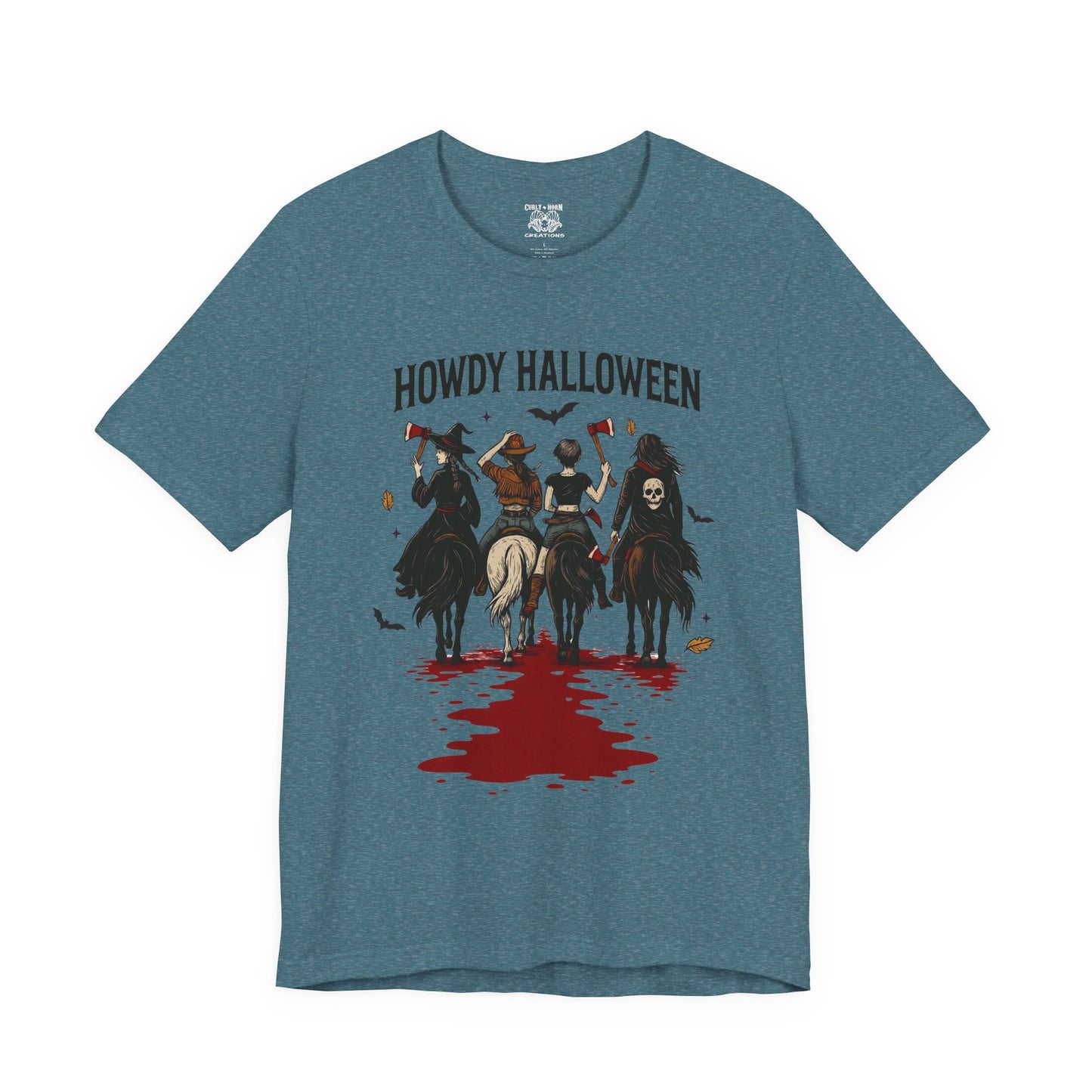 Howdy Halloween Unisex Tee, Spooky Graphic T-Shirt, Fall Festival Shirt, Halloween Costume Top, Casual Fall Wear
