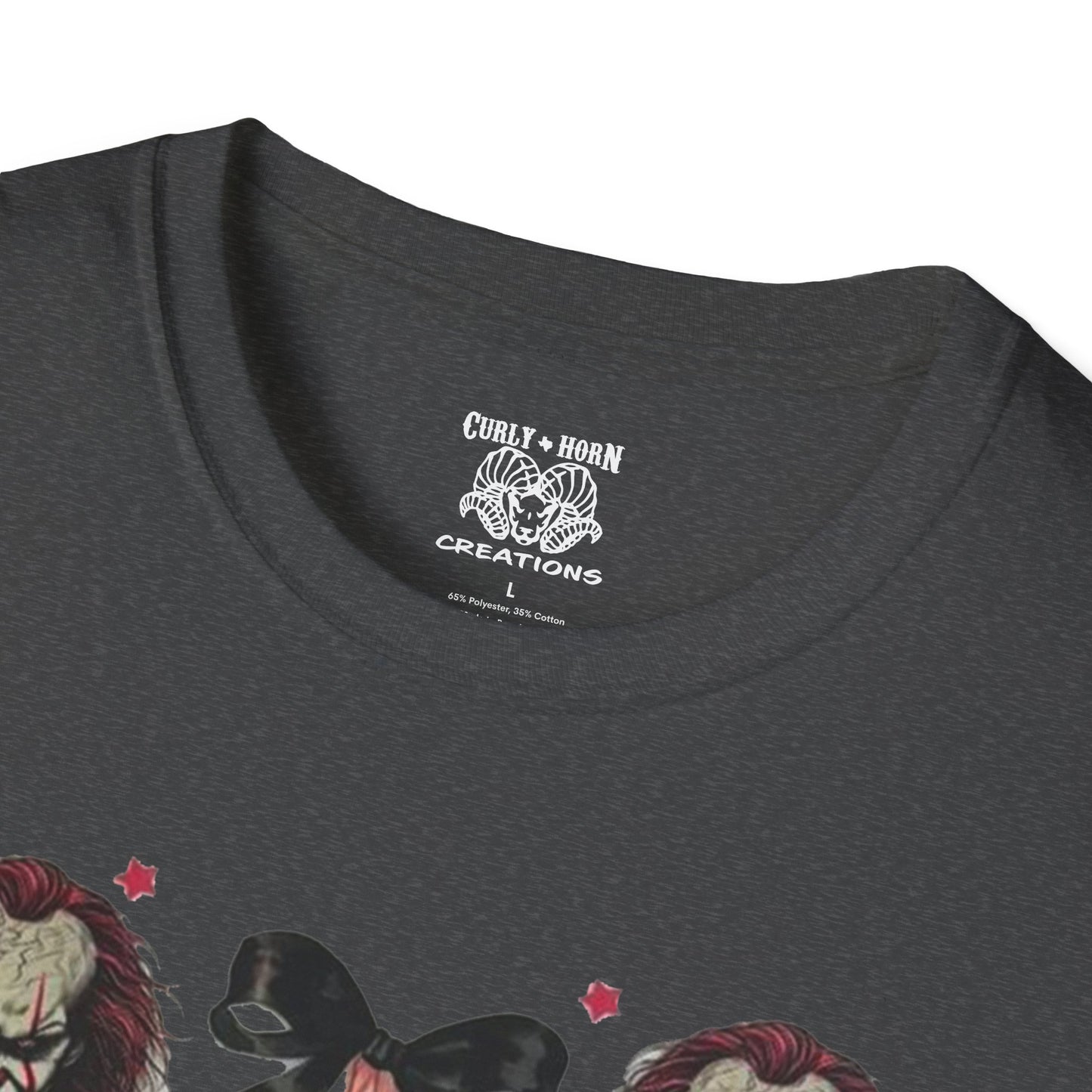 Creepy Clown Graphic T-Shirt for Horror Fans, Perfect for Halloween or Everyday Wear, Gifts for Movie Lovers
