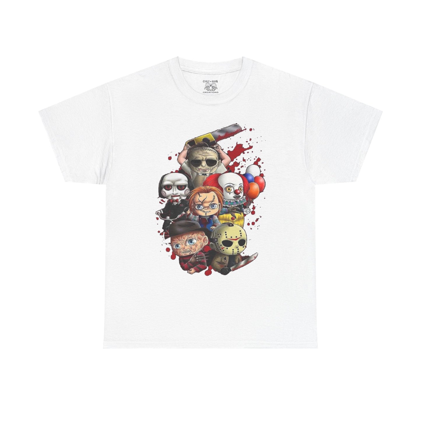 Horror Movie Character Tee, Cute and Creepy Design