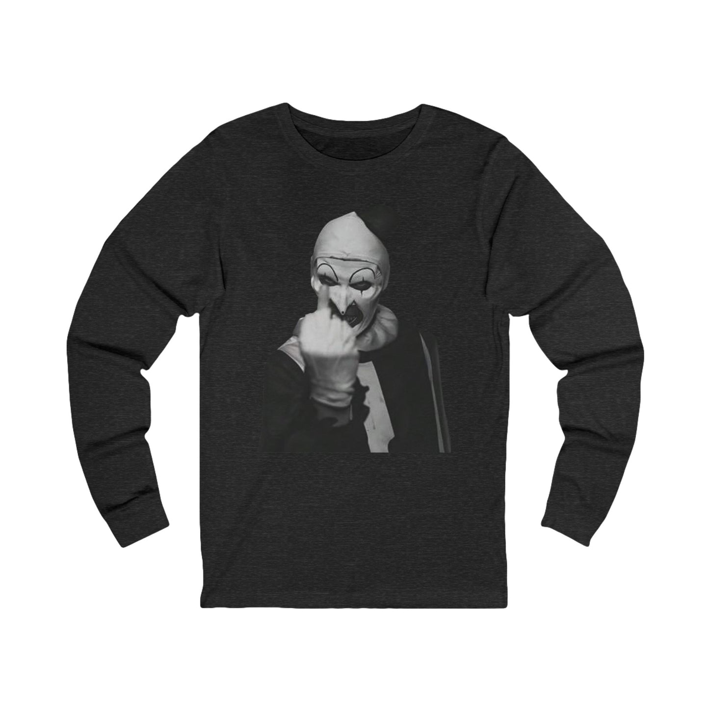 Art the Clown Graphic Long Sleeve Tee | Unisex Jersey Shirt, Halloween Costume, Quirky Gift, Casual Wear, Clown Lovers Tee