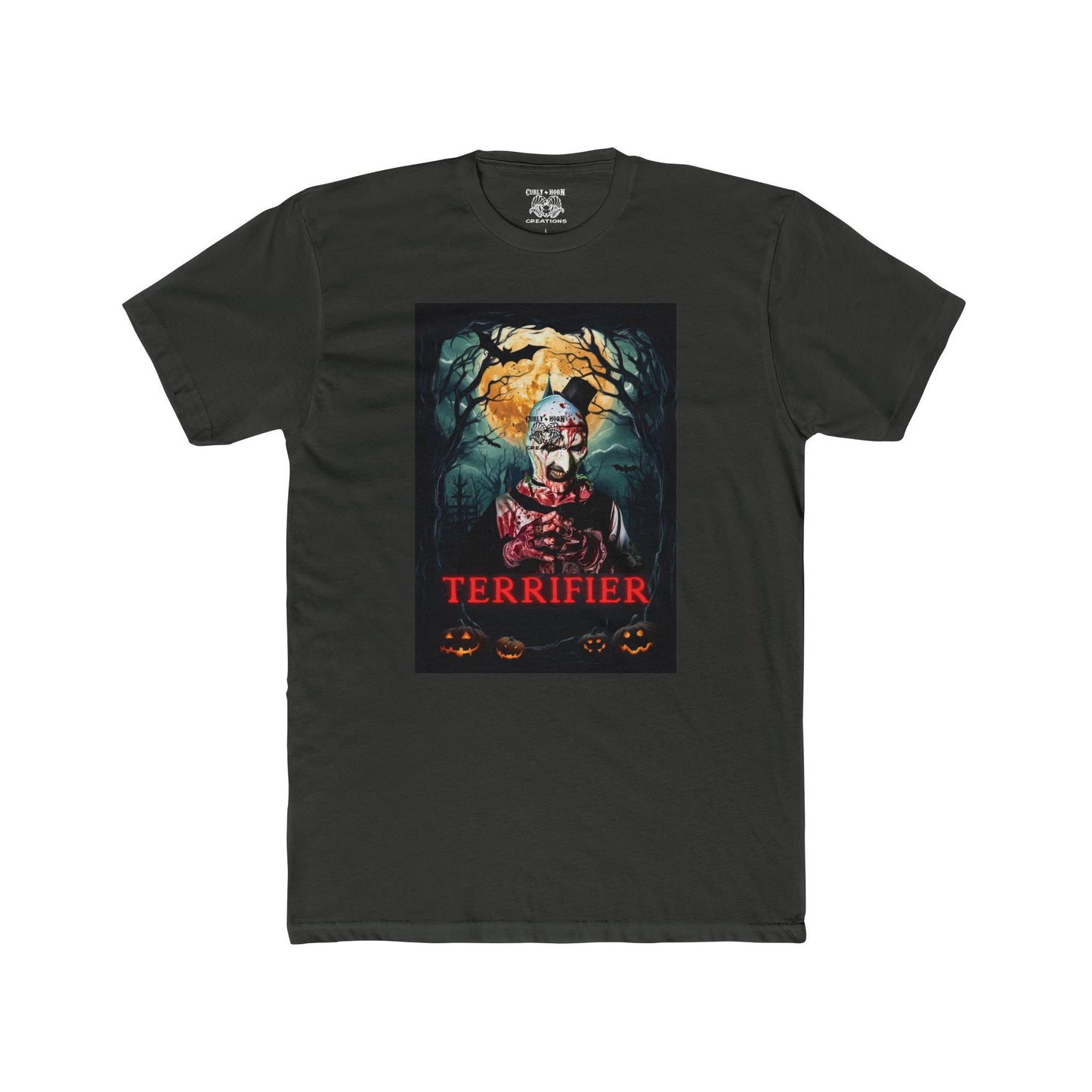 Terrifier Unisex Cotton Crew Tee, Horror Movie T-Shirt, Halloween Apparel, Graphic Tee for Fans, Spooky Gift Idea