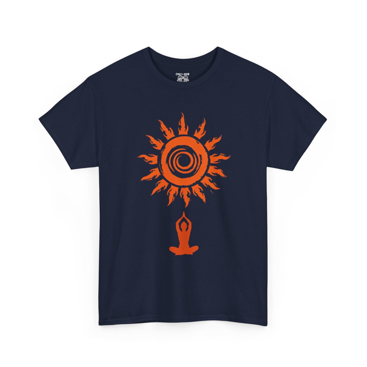 Sunshine Spirit Unisex Heavy Cotton Tee | Relaxed Fit, Bohemian Style, Yoga Shirt, Casual Wear, Gift for Nature Lovers