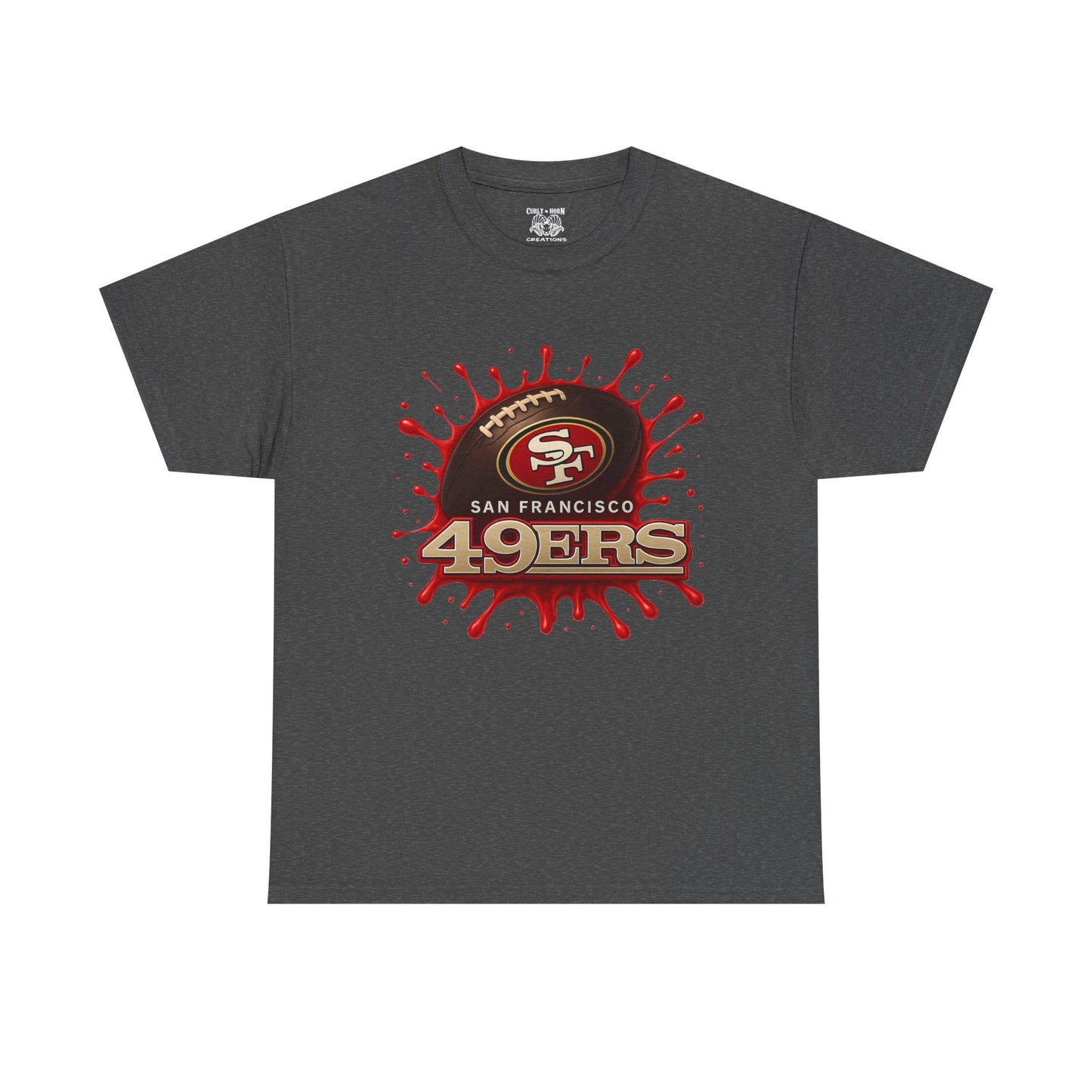 San Francisco 49ers Heavy Cotton Tee, Casual Sportswear, Game Day Outfit, Fan Apparel, Unique Gift for Sports Lovers