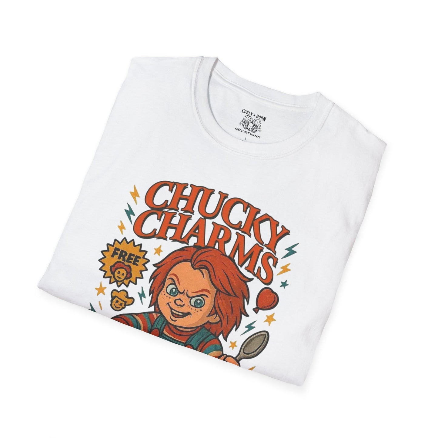 Chucky Charms T-Shirt - Horror Movie Fan Tee, Unisex Funny Shirt, Gift for Occasions, Spooky Aesthetic Apparel