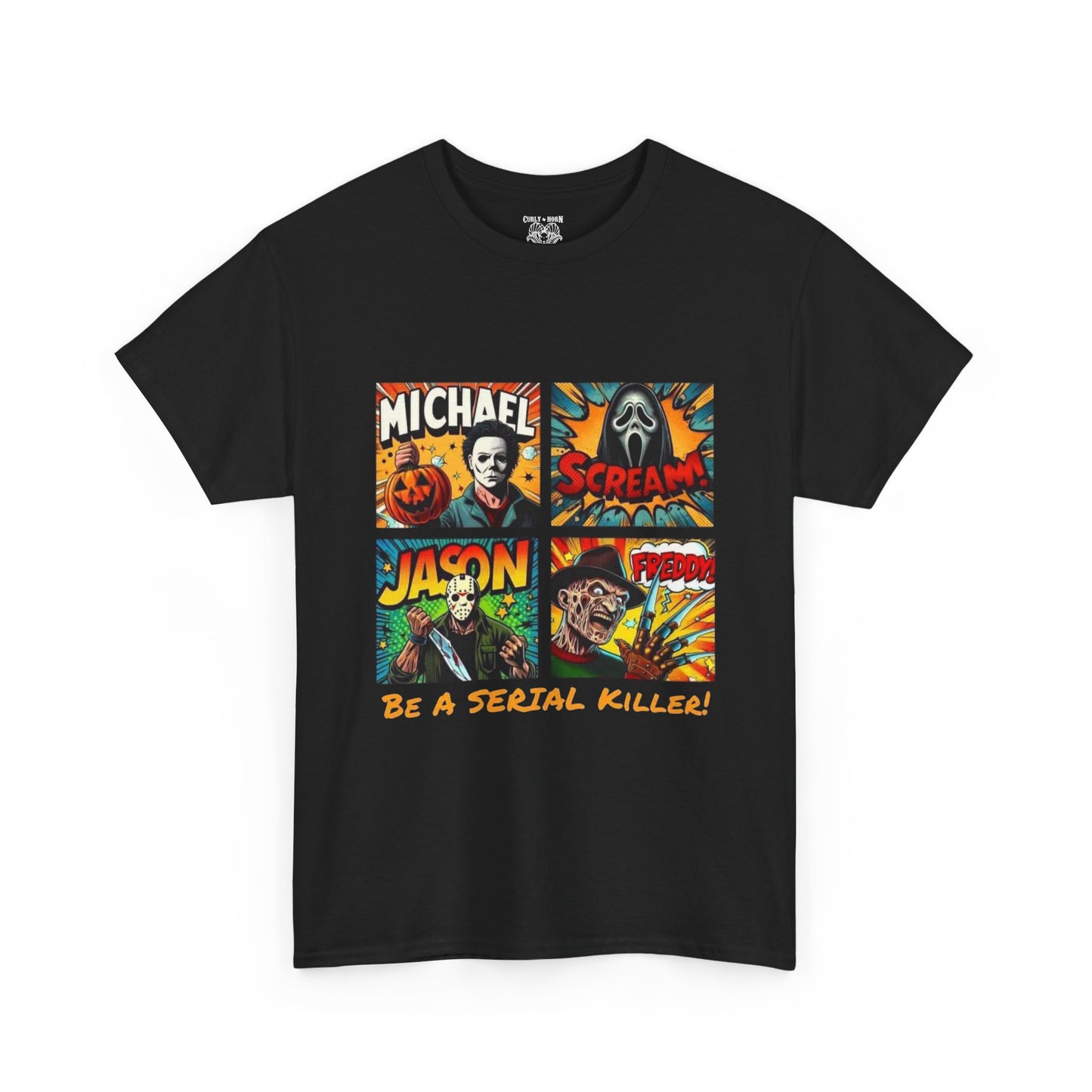 Halloween Graphic Tee, Unisex Horror Shirt, Serial Killer Design, Horror Movie Gift, Spooky Apparel, Fall Festival Wear