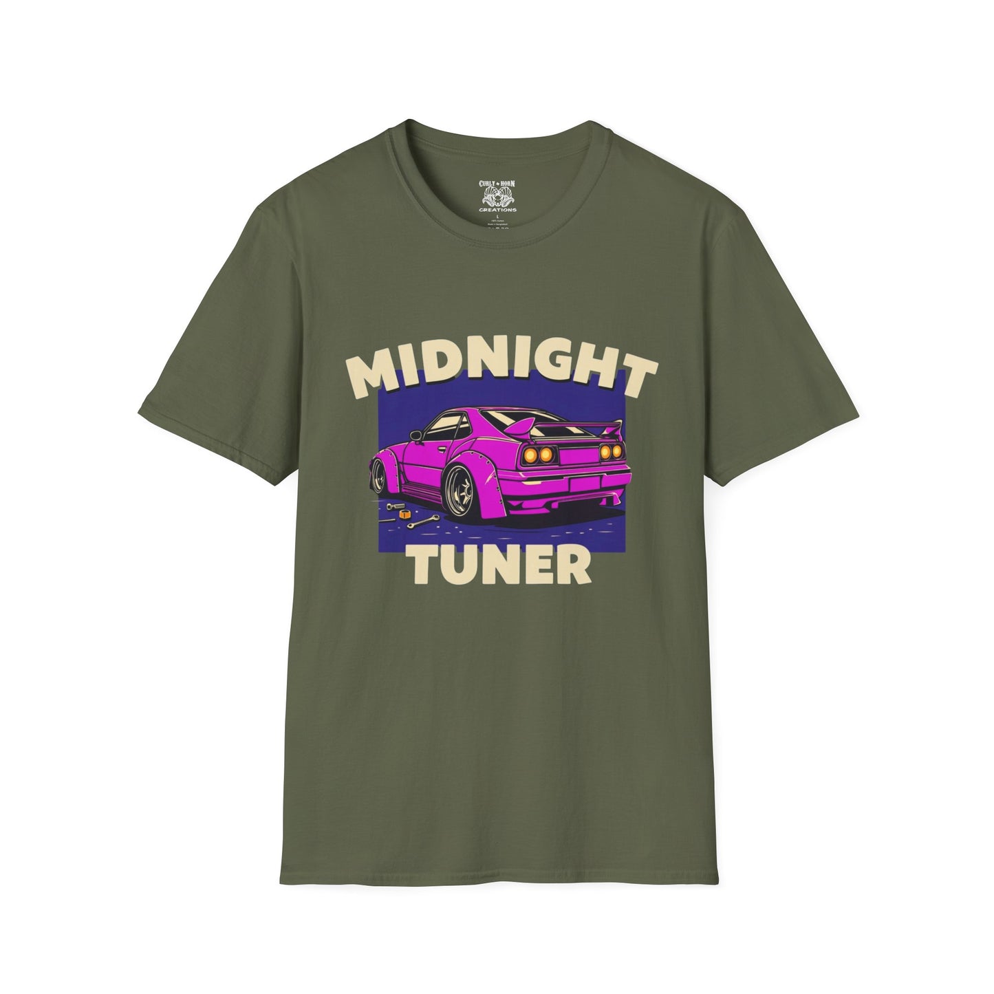 Midnight Tuner Unisex T-Shirt, Car Enthusiast Gift, Casual Tee for Auto Lovers, Birthday Gift, Graphic Tee
