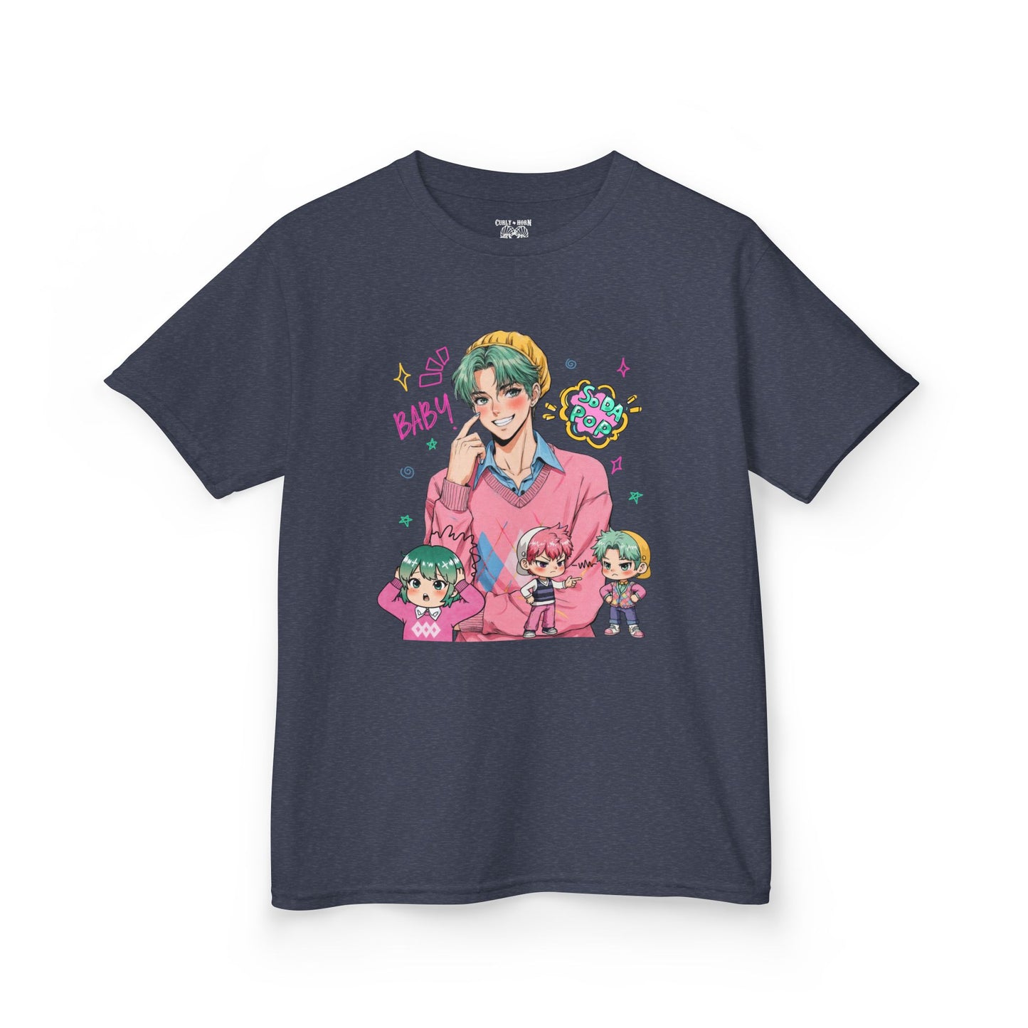 Kids Graphic Tee with Baby Saja, Baby Shirt, Cartoon T-Shirt, Anime Kids Tee, Gift for Children, Fun Everyday Wear