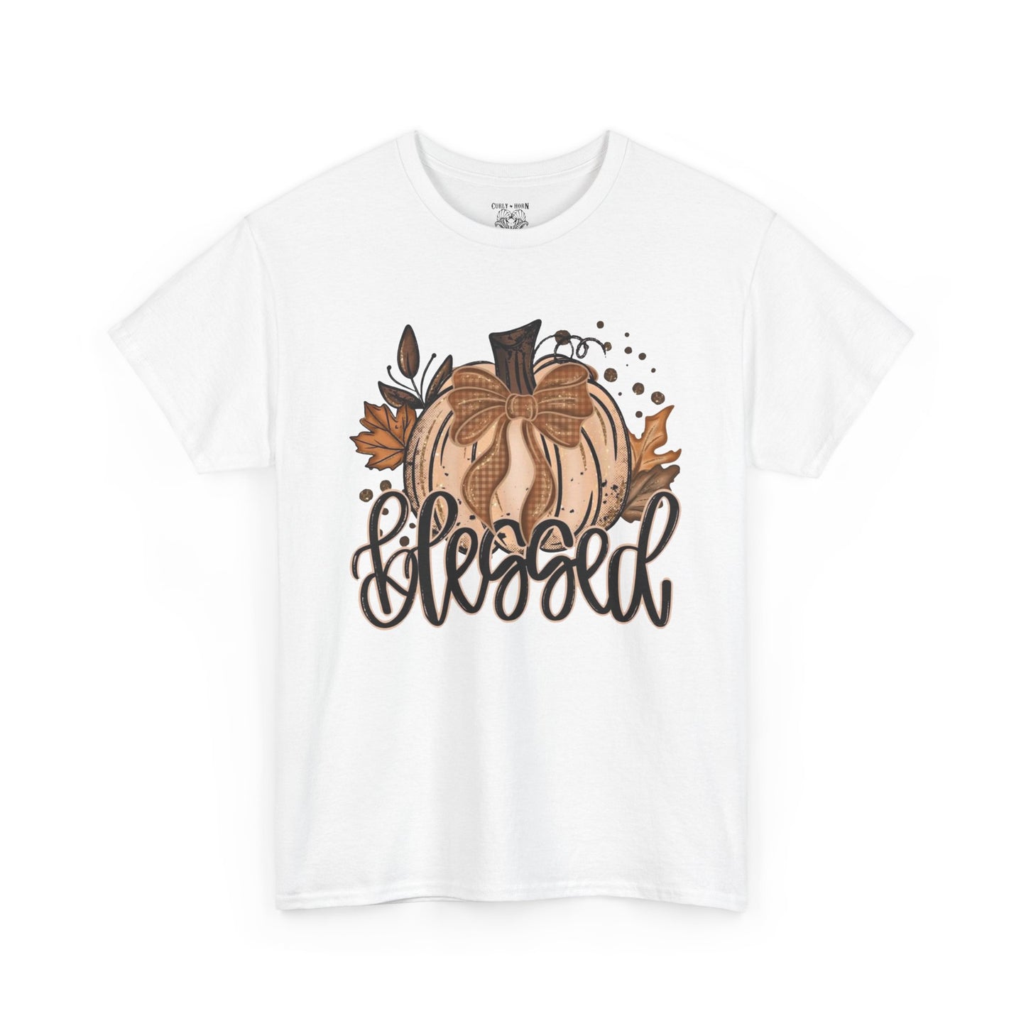 Blessed Pumpkin Tee - Fall Apparel, Thanksgiving Shirt, Autumn Outfit, Gift for Her, Cute Layering Tee