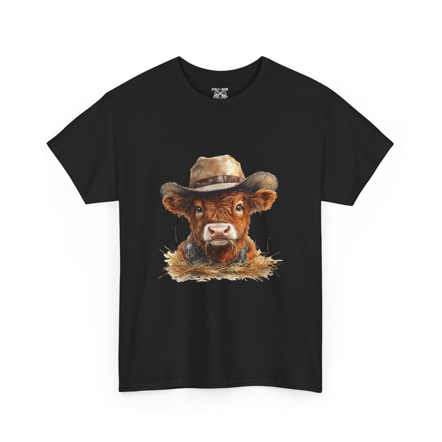 Cowboy Cow Unisex Tee, Funny Farm Animal Shirt, Gift for Farmers, Casual Wear, Country Life Tee, Birthday Present