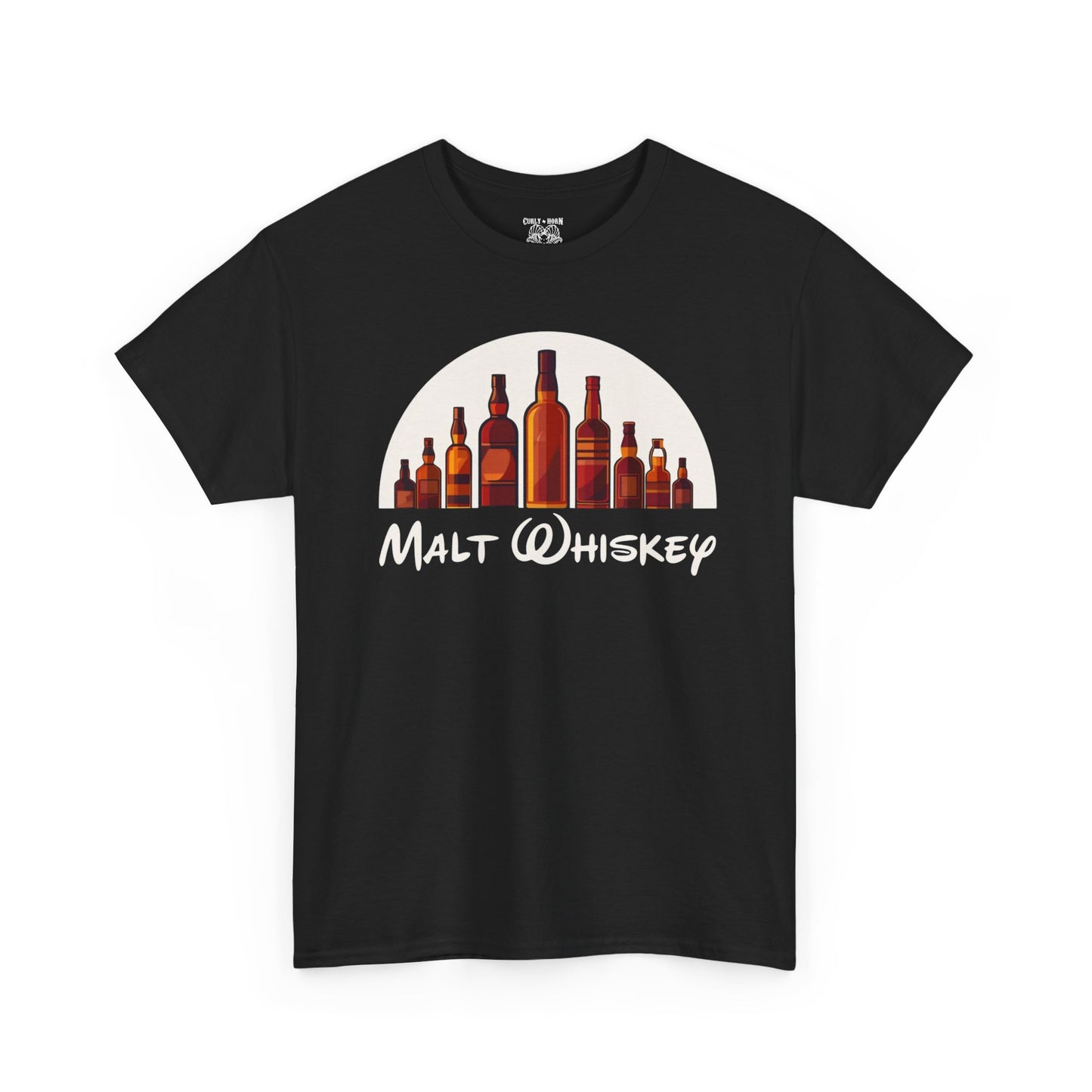 Malt Whiskey Unisex Heavy Cotton Tee, Casual Wear, Gifts for Whiskey Lovers, Graphic Tee, Vintage Style, Everyday Comfort