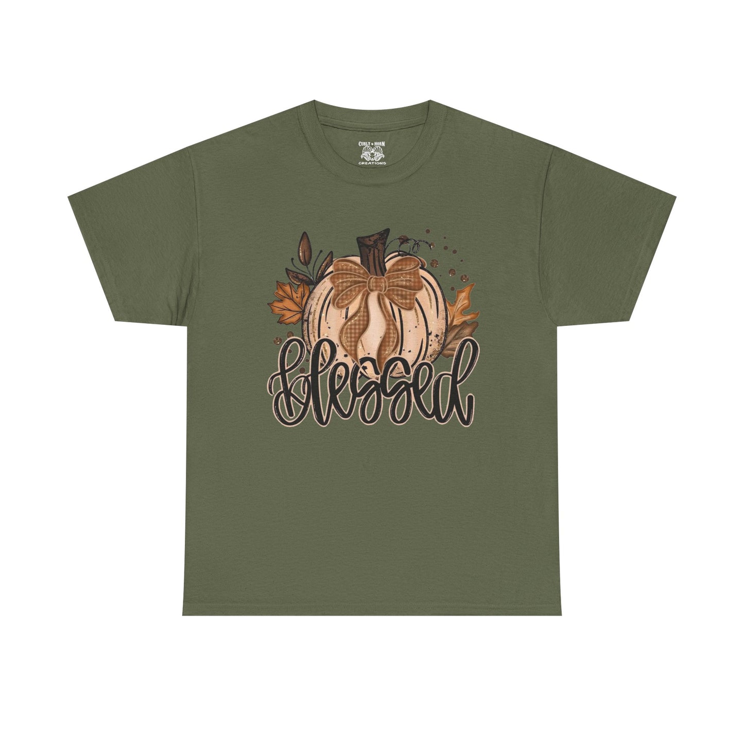 Blessed Pumpkin Tee - Fall Apparel, Thanksgiving Shirt, Autumn Outfit, Gift for Her, Cute Layering Tee