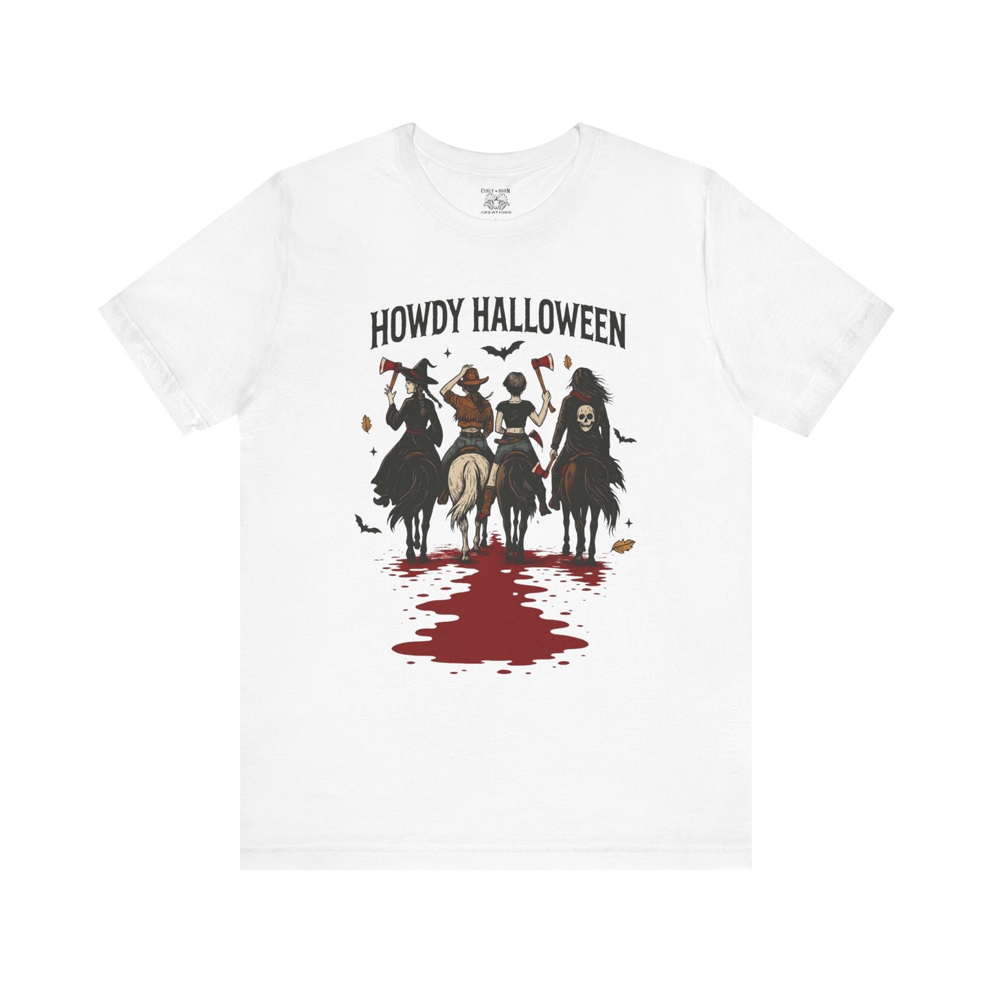 Howdy Halloween Unisex Tee, Spooky Graphic T-Shirt, Fall Festival Shirt, Halloween Costume Top, Casual Fall Wear