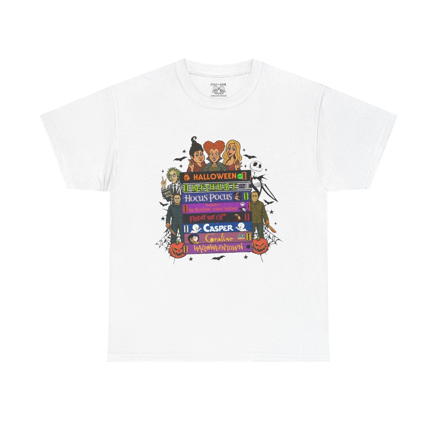 Halloween Themed Unisex Heavy Cotton Tee, Graphic Tee, Book Lovers Gift, Spooky Season Apparel, Fall Fashion, Costume Replacement