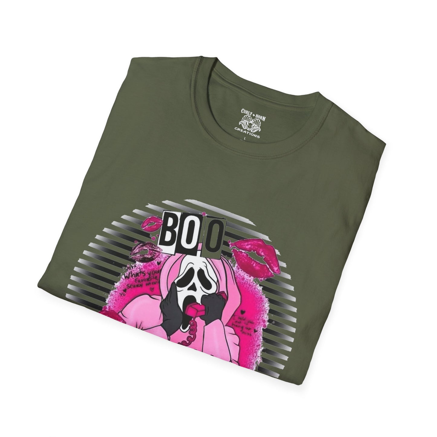 Halloween Ghost Face T-Shirt, Boo You Horror Tee, Unisex Softstyle Tee, Spooky Shirt for Costume Party, Trendy Halloween Apparel