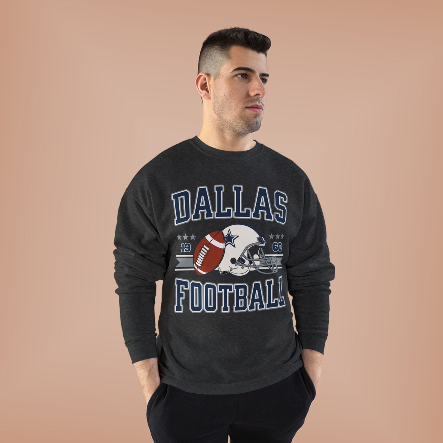 Dallas Football Unisex EcoSmart® Crewneck Sweatshirt, Perfect Gift for Sports Fans, Game Day Outfit, Christmas Gift, Fan Apparel