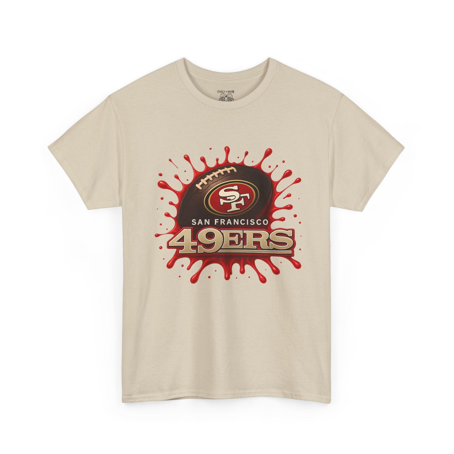 San Francisco 49ers Heavy Cotton Tee, Casual Sportswear, Game Day Outfit, Fan Apparel, Unique Gift for Sports Lovers