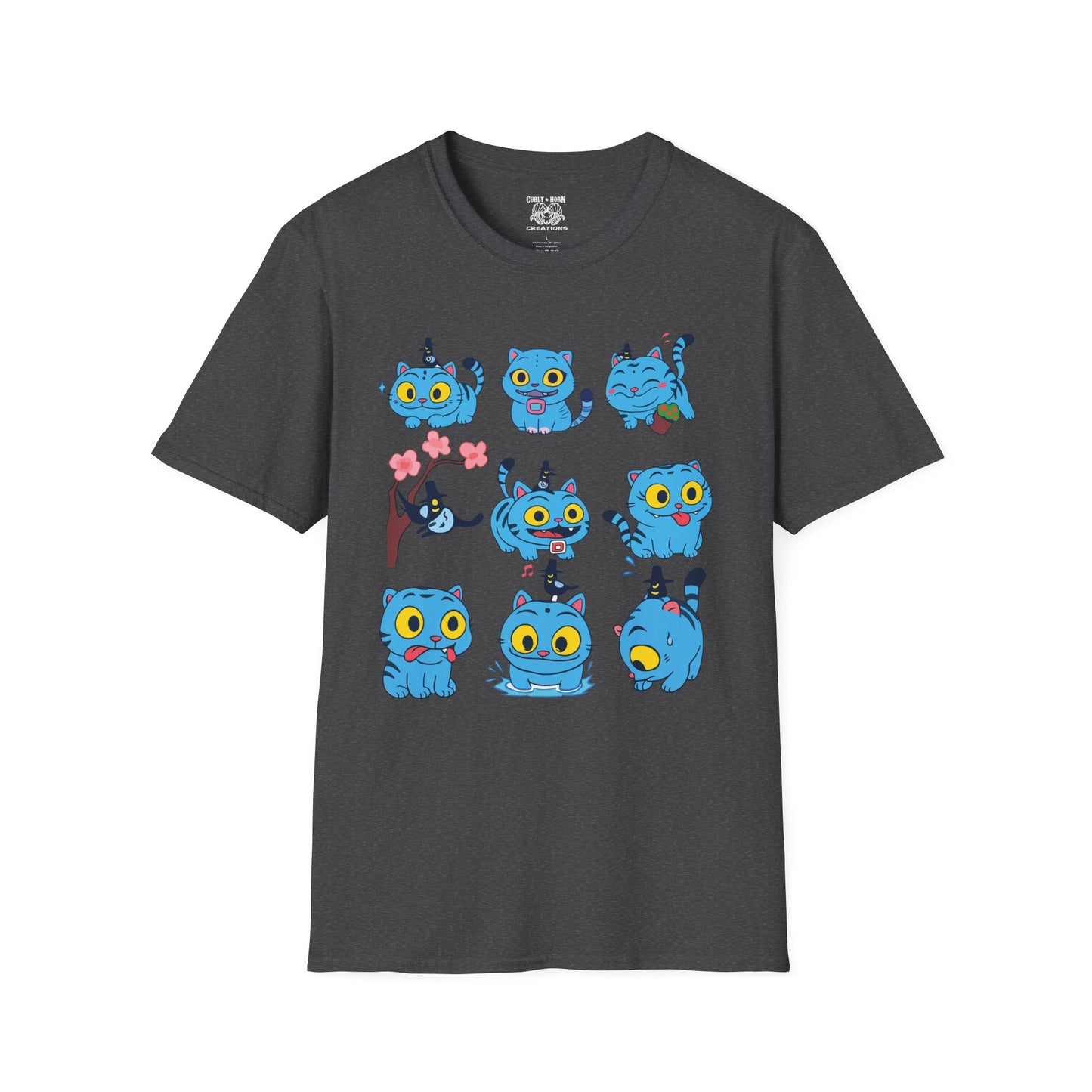 Derpy Cat Graphic T-Shirt, Softstyle Tee, Unisex Shirt for Cat Lovers, Gift for Pet Owners, Fun Casual Wear