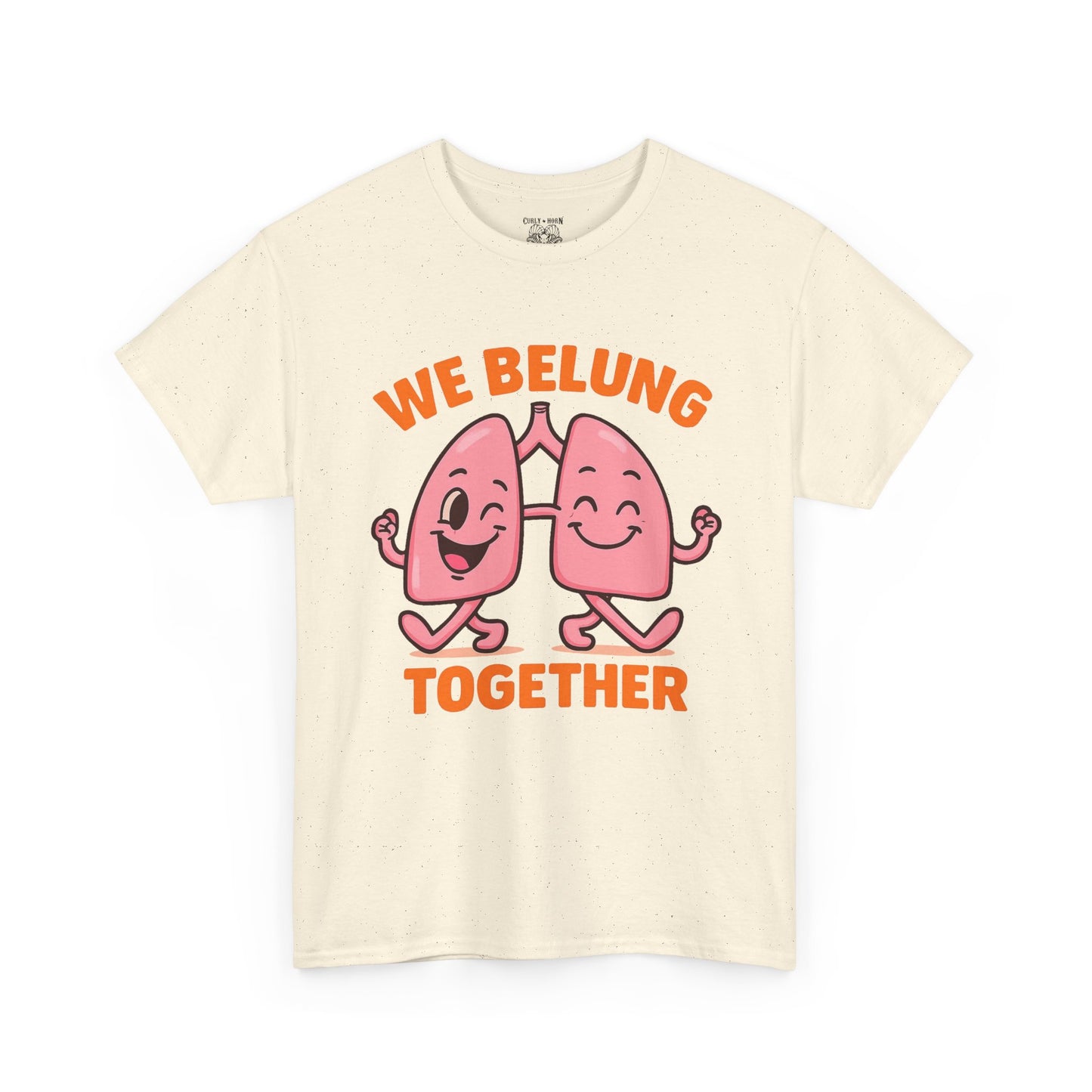 We Belung Together Unisex Heavy Cotton Tee, Fun Graphic T-Shirt, Couples Matching Clothes, Friendship Gift, Comfortable Casual Wear