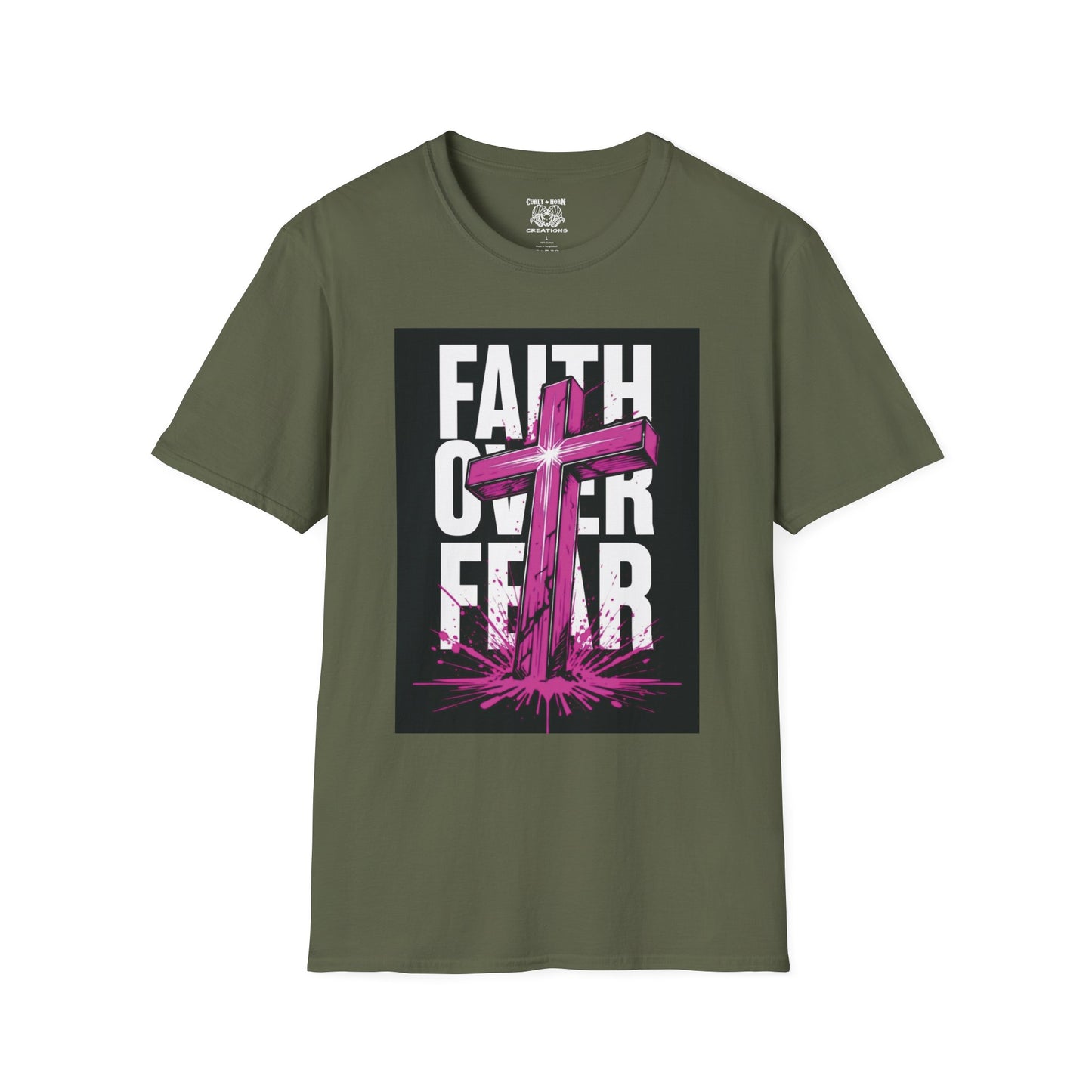 Faith Over Fear Inspirational T-Shirt, Unisex Tee, Spiritual Gift, Christian Apparel, Motivational Graphic Shirt