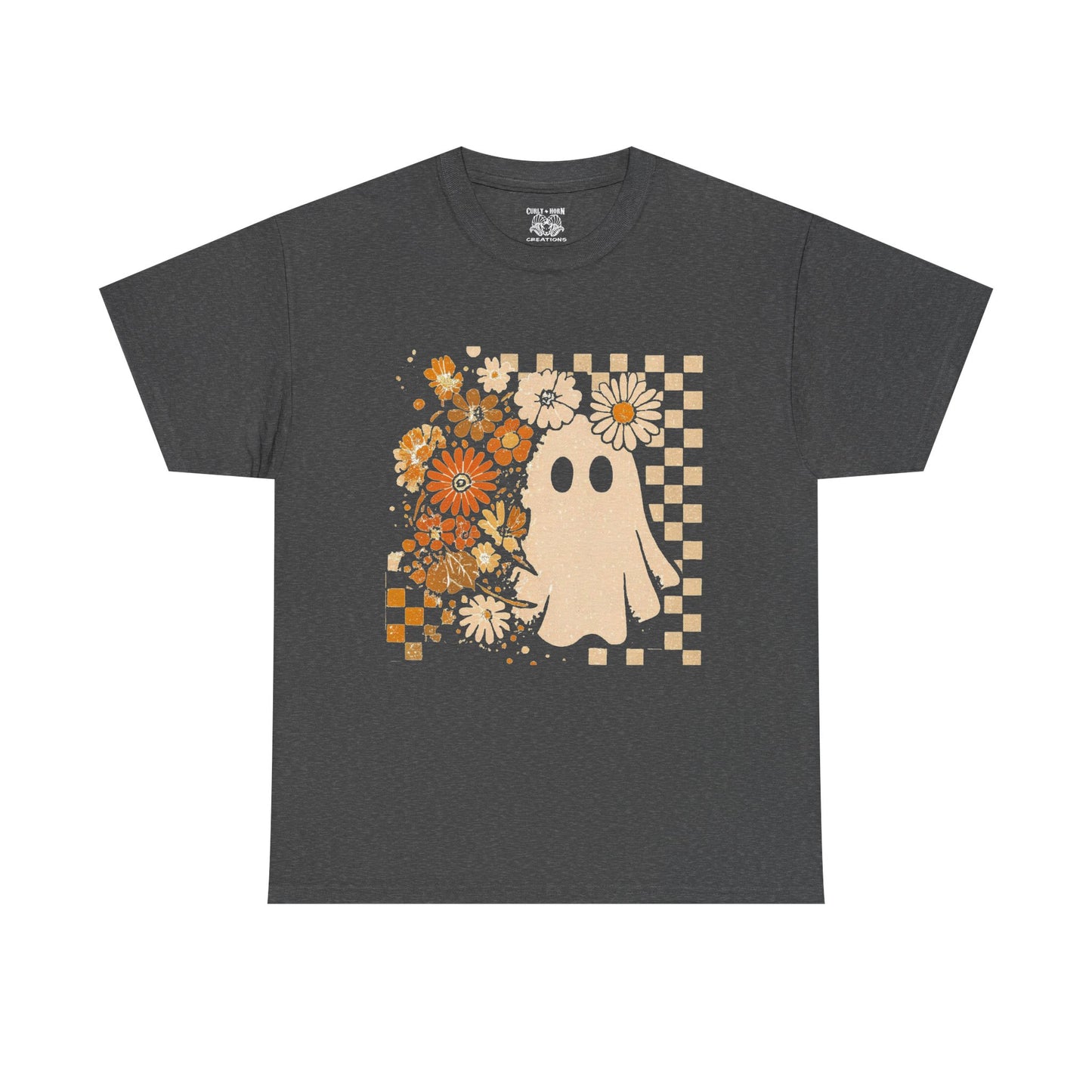 Vintage Ghost Flower Tee, Casual Tee, Unisex T-Shirt, Graphic Tee, Vintage Style Shirt, Unique Gift Idea