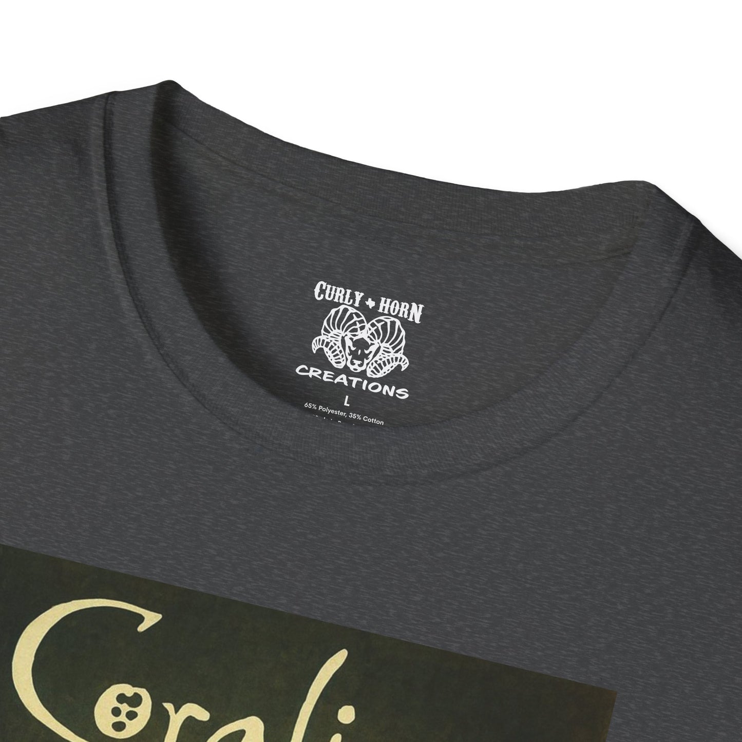 Coraline-Inspired Unisex Softstyle T-Shirt, Cute Graphic Tee, Movie Merch, Unique Gift, Retro Style, Horror Fans, Birthday Present