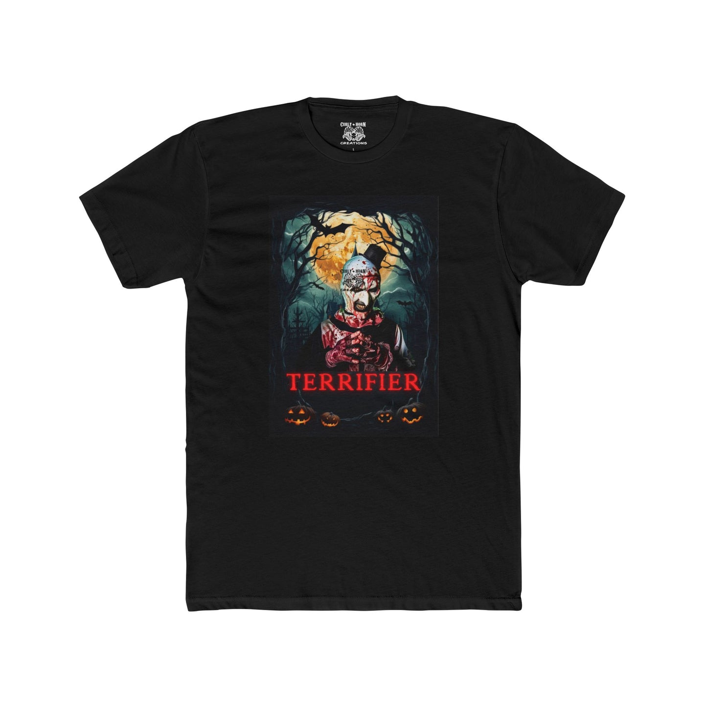 Terrifier Unisex Cotton Crew Tee, Horror Movie T-Shirt, Halloween Apparel, Graphic Tee for Fans, Spooky Gift Idea