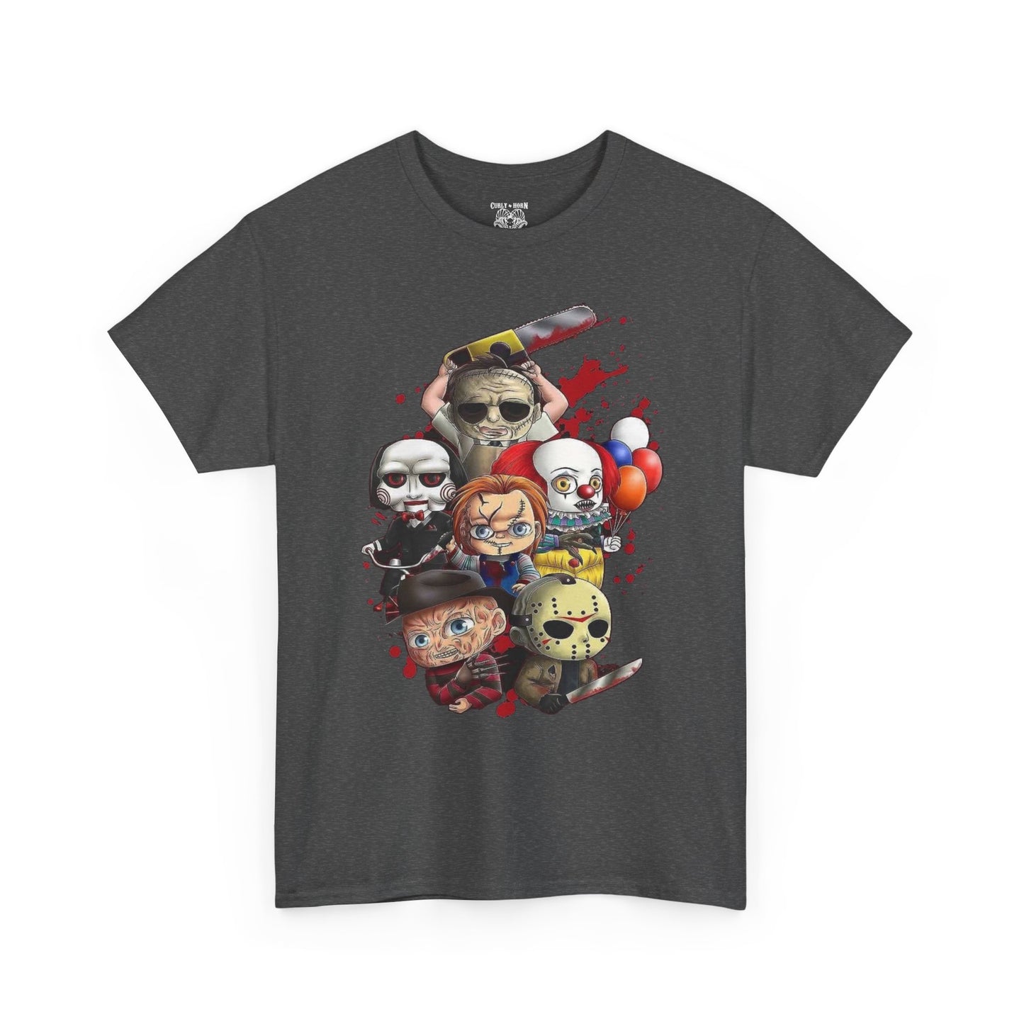 Horror Movie Character Tee, Cute and Creepy Design