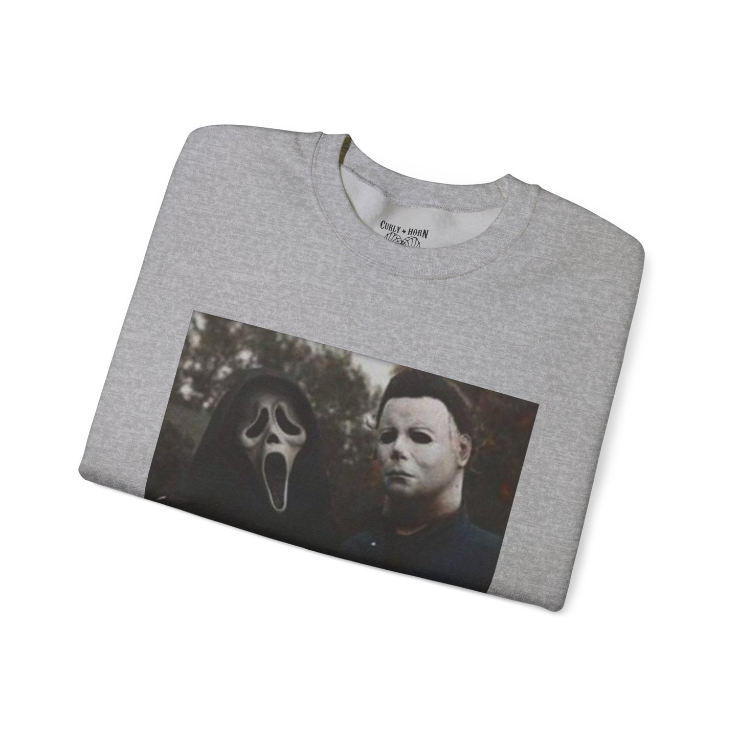 Spooky Horror Movie Sweatshirt, Cozy Fall Apparel, Unisex Crewneck, Halloween Clothing, Movie Night, Scary Vibes, Gift for Horror Fans