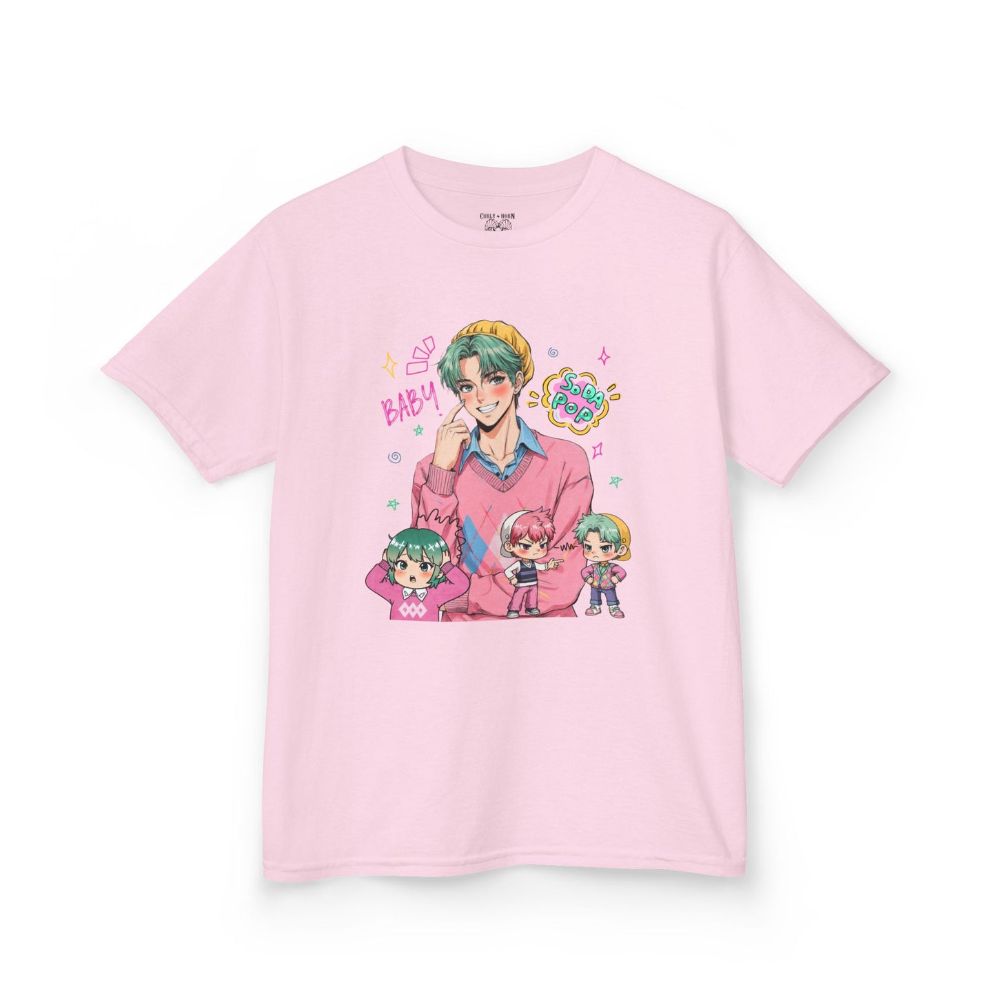 Kids Graphic Tee with Baby Saja, Baby Shirt, Cartoon T-Shirt, Anime Kids Tee, Gift for Children, Fun Everyday Wear