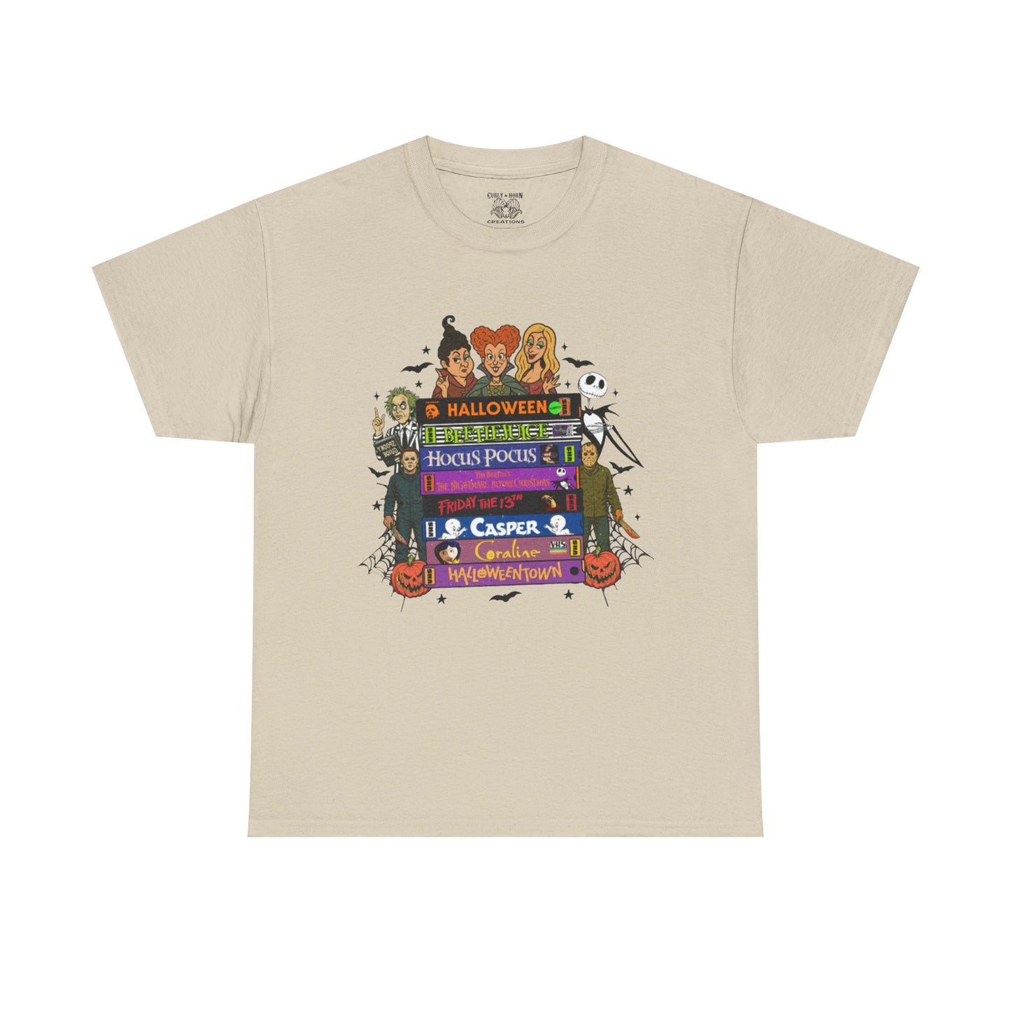 Halloween Themed Unisex Heavy Cotton Tee, Graphic Tee, Book Lovers Gift, Spooky Season Apparel, Fall Fashion, Costume Replacement