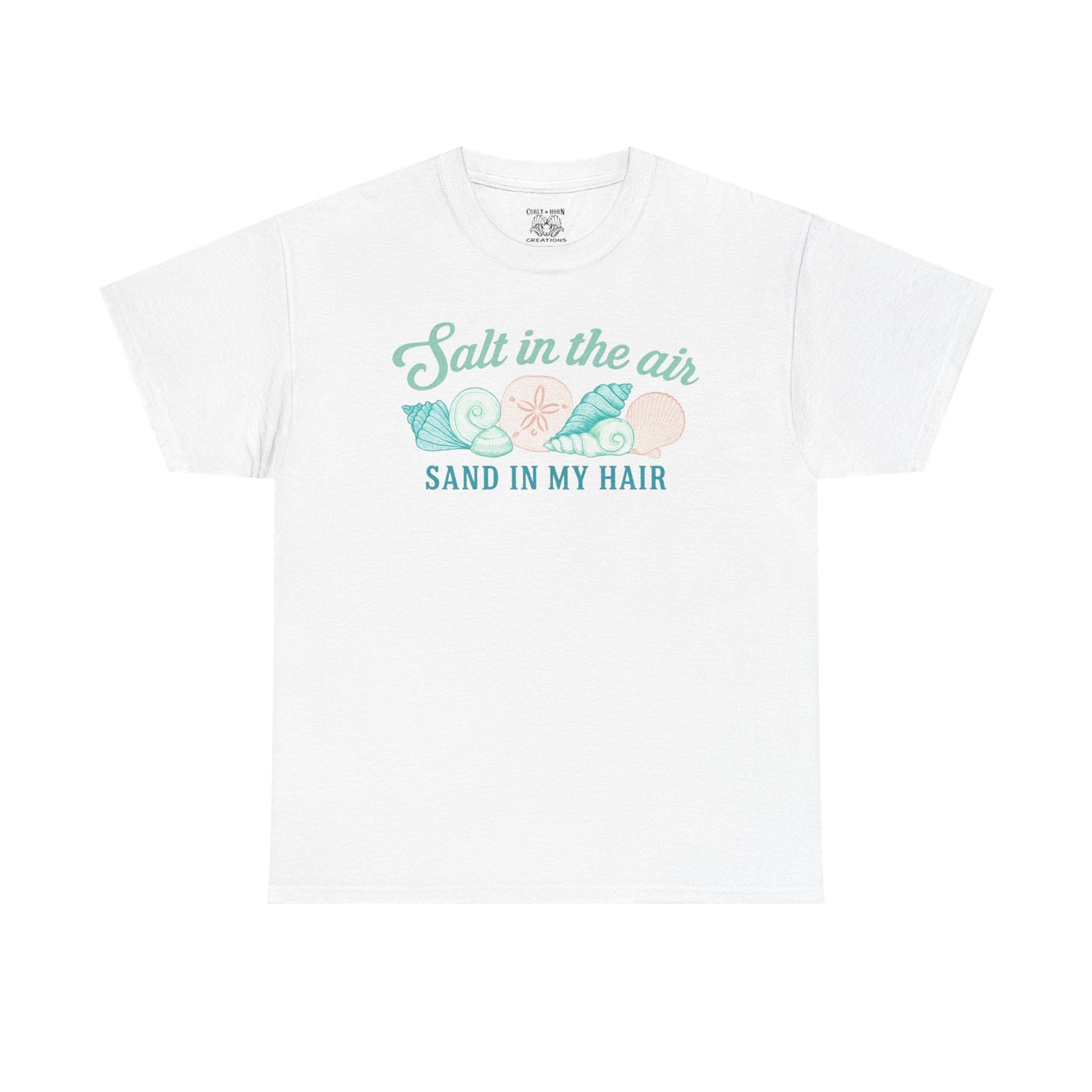 Beach Vibes Unisex Tee - Salt in the Air Sand in My Hair, Summer Shirt, Beachwear, Vacation Tee, Gift for Ocean Lovers