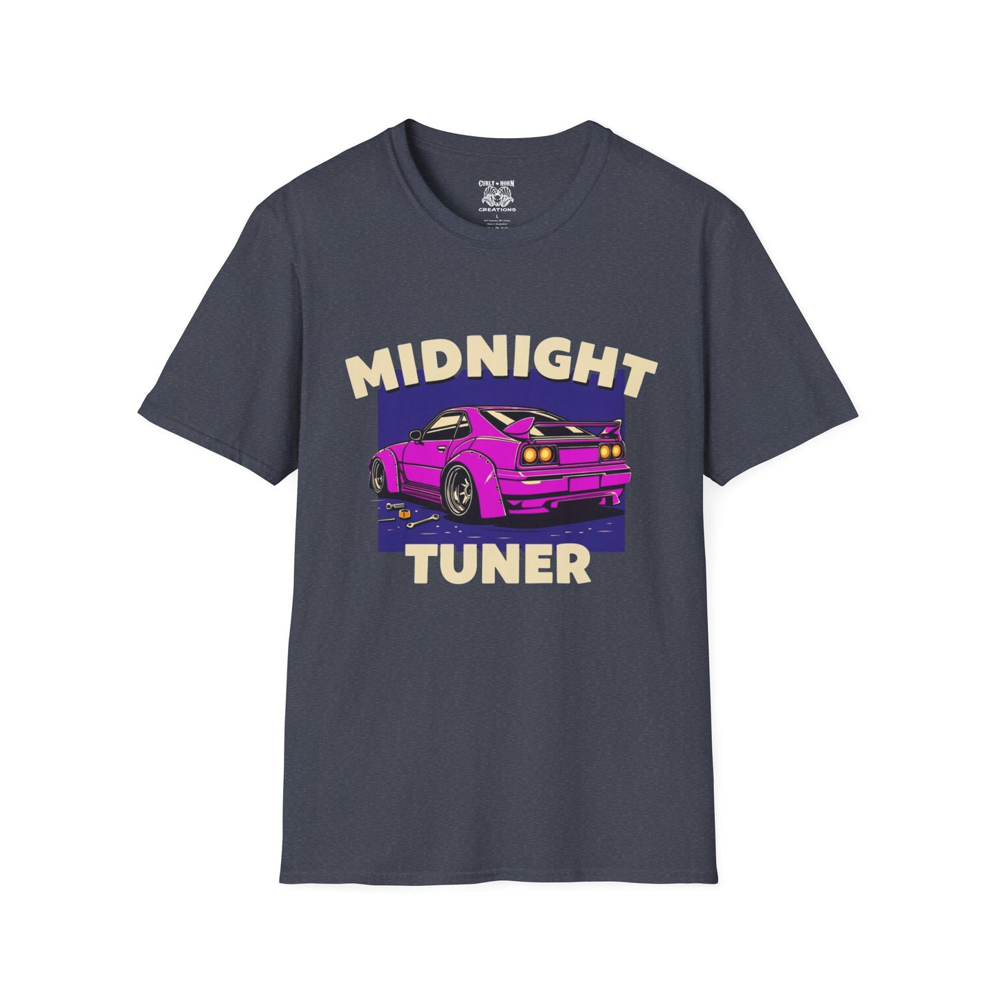 Midnight Tuner Unisex T-Shirt, Car Enthusiast Gift, Casual Tee for Auto Lovers, Birthday Gift, Graphic Tee