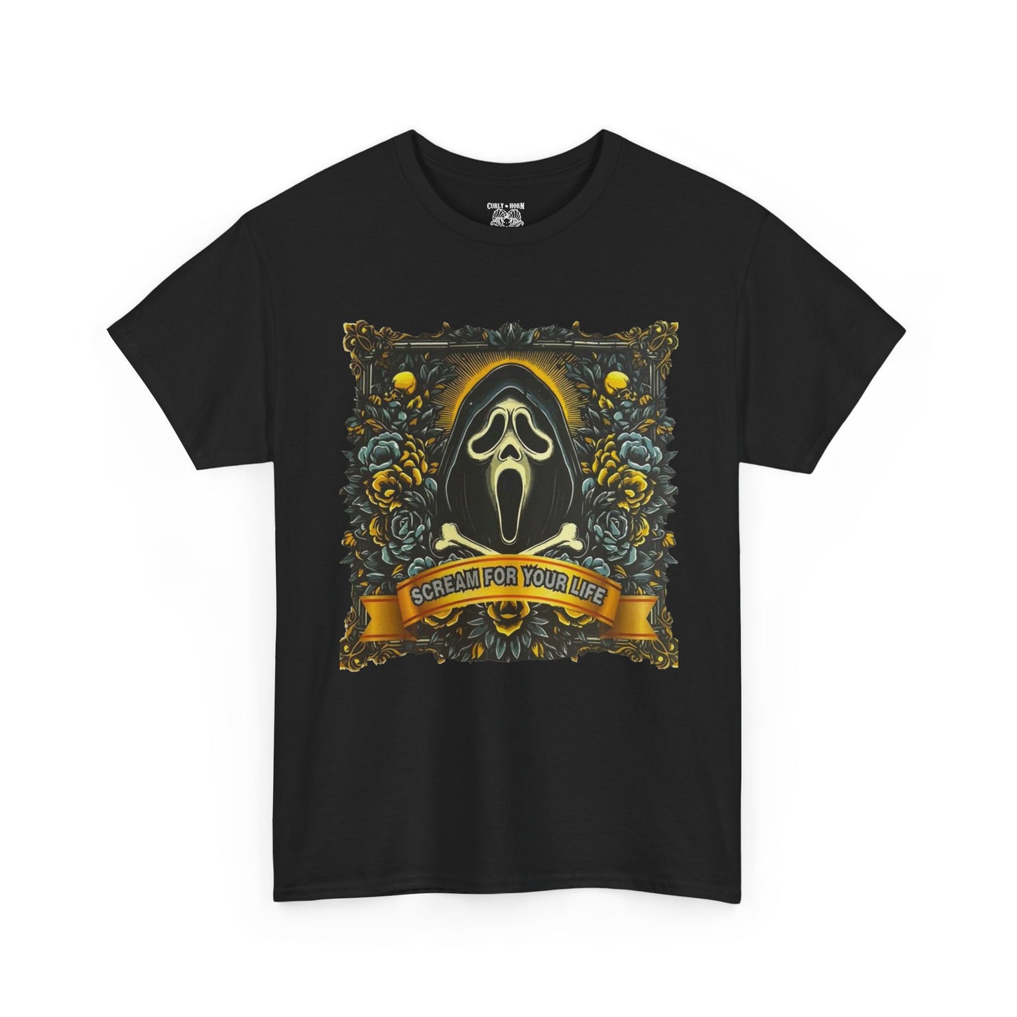 Spooky Graphic Tee, Halloween T-Shirt, Horror Fan Apparel, Unisex Cotton Shirt, Ghost-Inspired Design, Casual Outfit