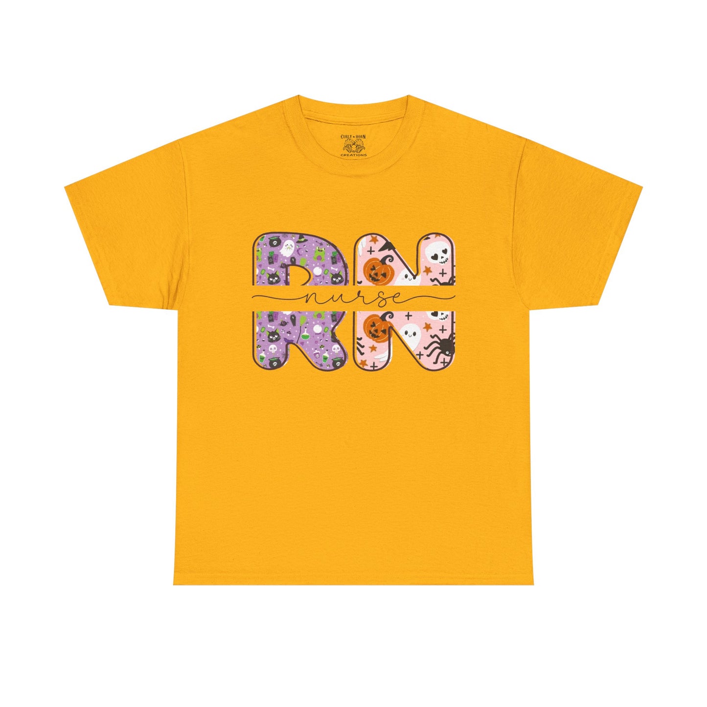 Playful RN Graphic Tee, Unisex Cotton Shirt, Fun Nurse Gift, Casual Wear, Nursing Student Apparel, Halloween Vibe