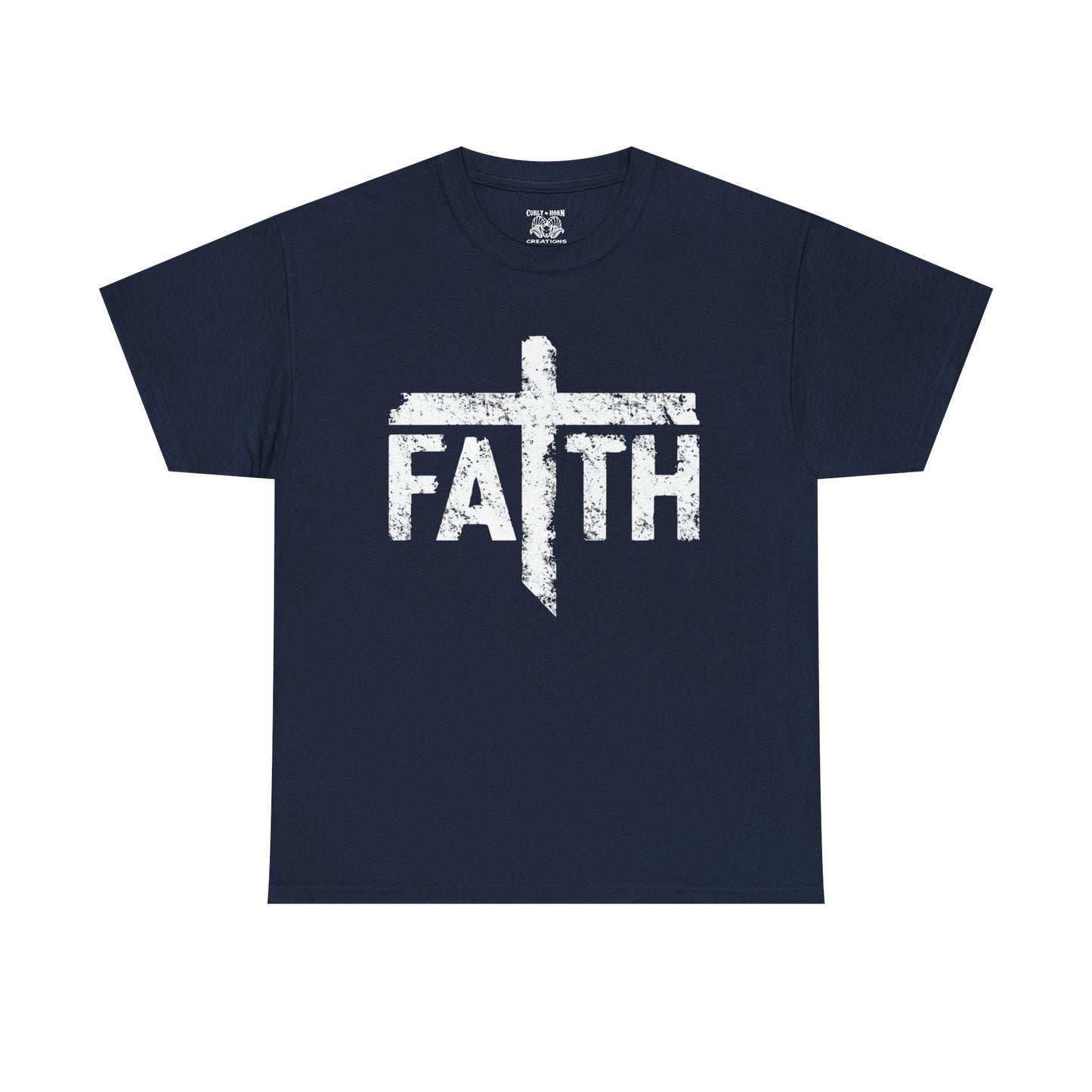 Faith Unisex Heavy Cotton Tee - Inspirational T-Shirt, Casual Wear, Spiritual Gift, Church Apparel, Faith-Based Fashion