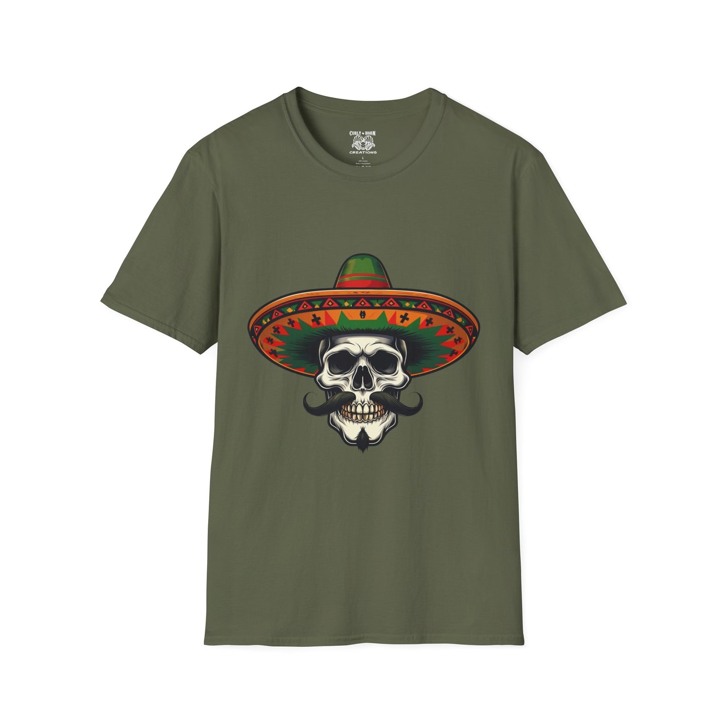 Skull Sombrero T-Shirt | Day of the Dead Gift, Unisex Graphic Tee, Halloween Costume, Music Festival Shirt, Casual Summer Wear