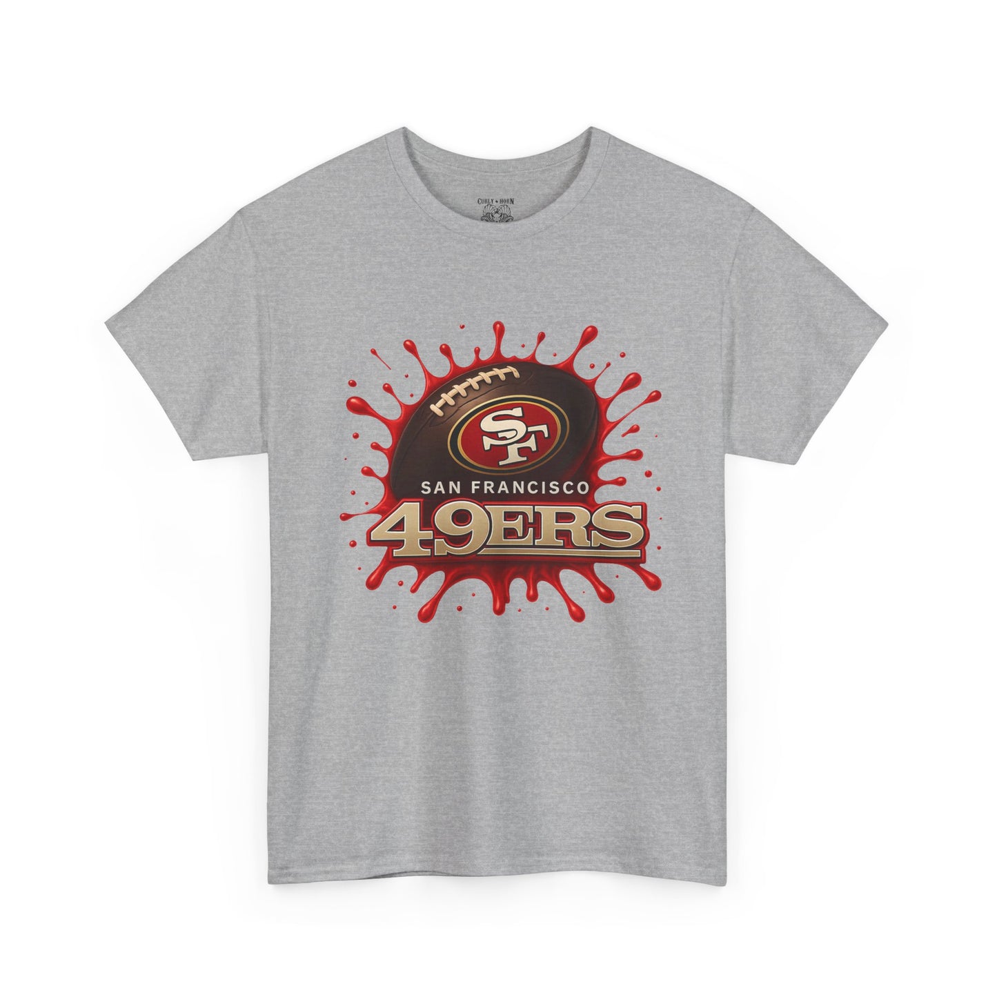 San Francisco 49ers Heavy Cotton Tee, Casual Sportswear, Game Day Outfit, Fan Apparel, Unique Gift for Sports Lovers