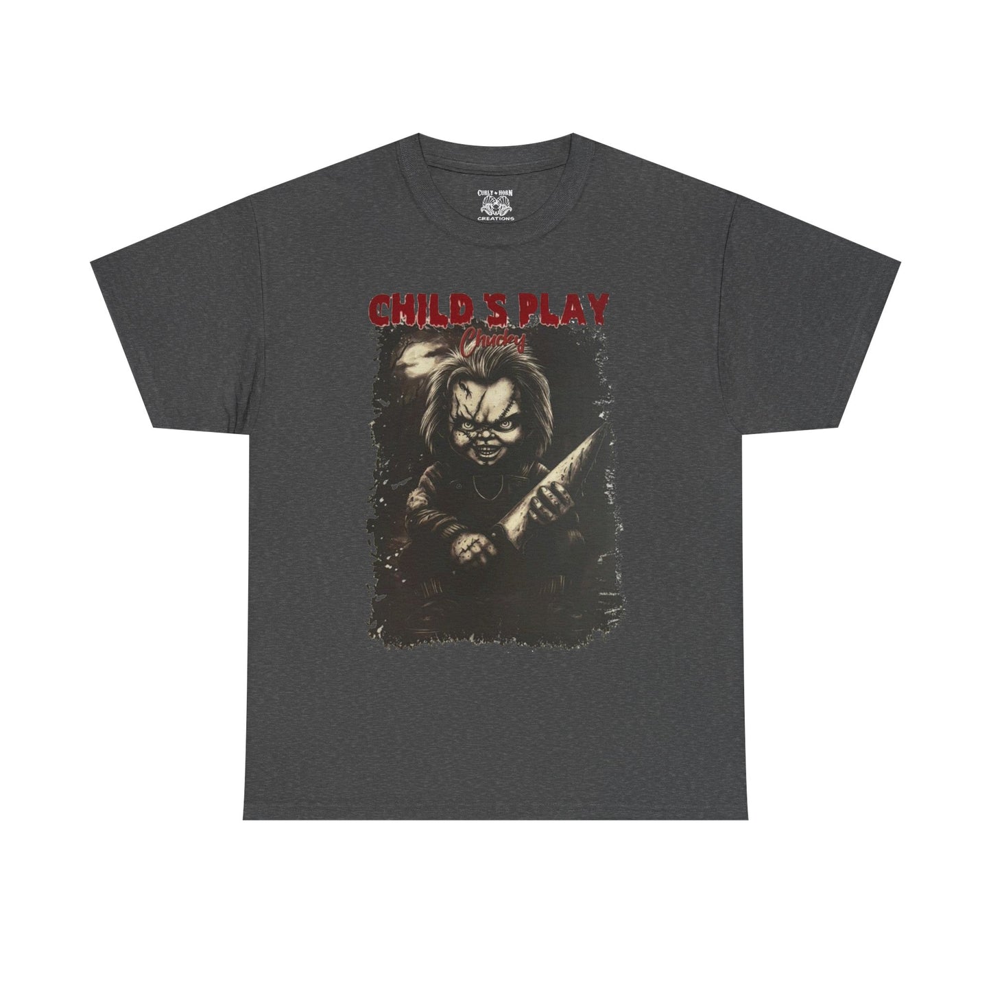 Child's Play Horror Tee, Unisex Cotton T-Shirt, Retro Movie Tee, Chucky Lover Gift, Halloween Costume Shirt, Horror Fan Apparel