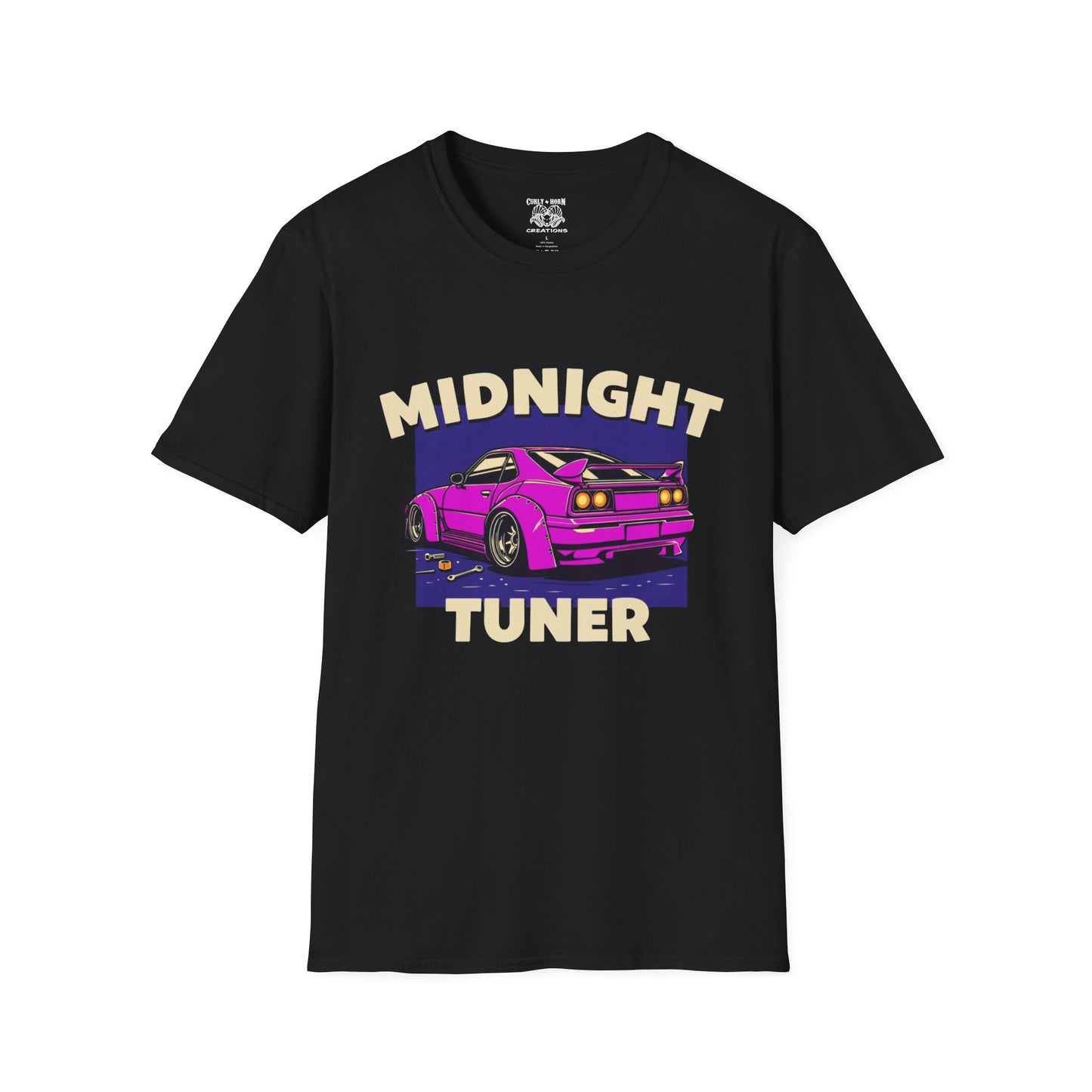 Midnight Tuner Unisex T-Shirt, Car Enthusiast Gift, Casual Tee for Auto Lovers, Birthday Gift, Graphic Tee