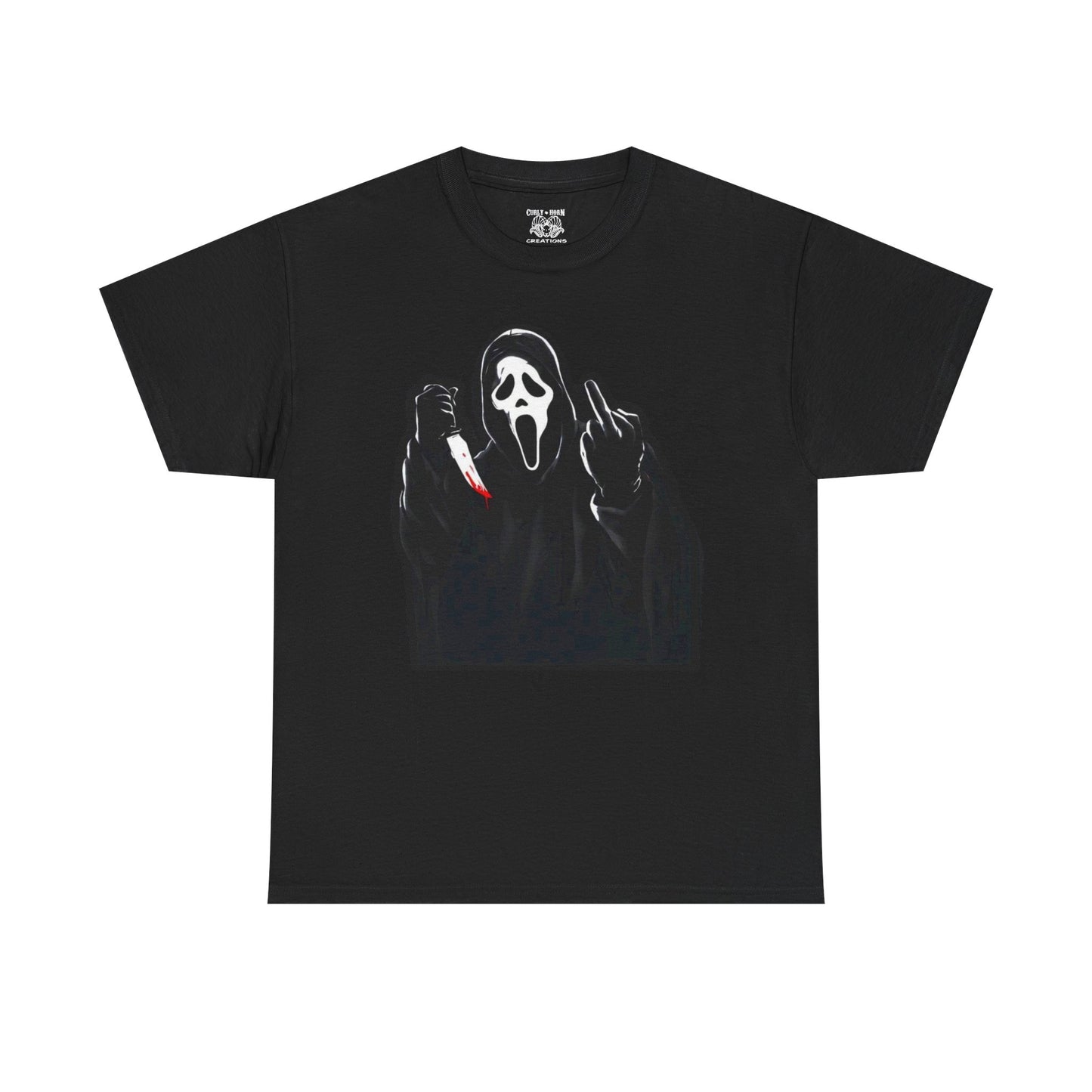 Scream-Inspired Unisex Heavy Cotton Tee | Halloween T-Shirt, Graphic Tee, Horror Movie Merch, Gift for Fans, Casual Wear