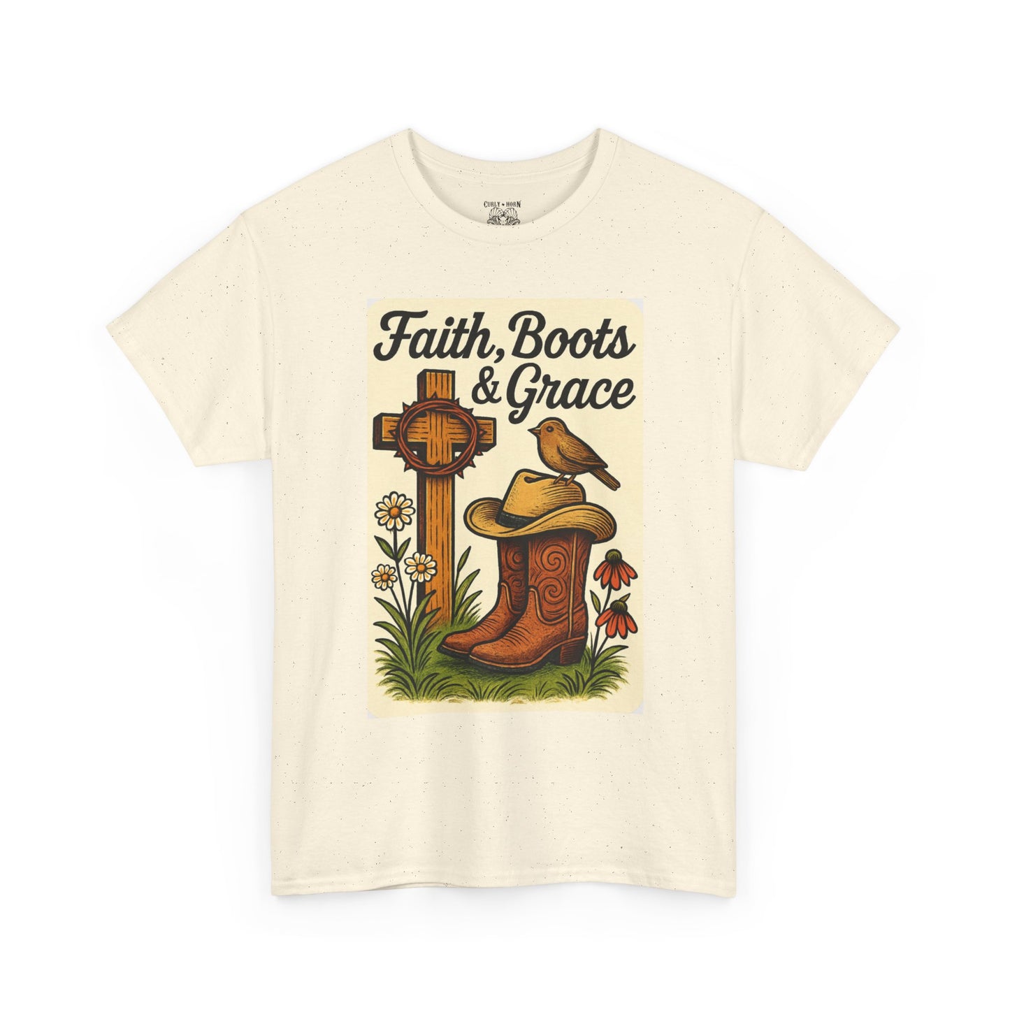 Faith, Boots & Grace Unisex Tee - Country Style, Inspirational Gift, Western Fashion, Outdoor Wear, Everyday Comfort