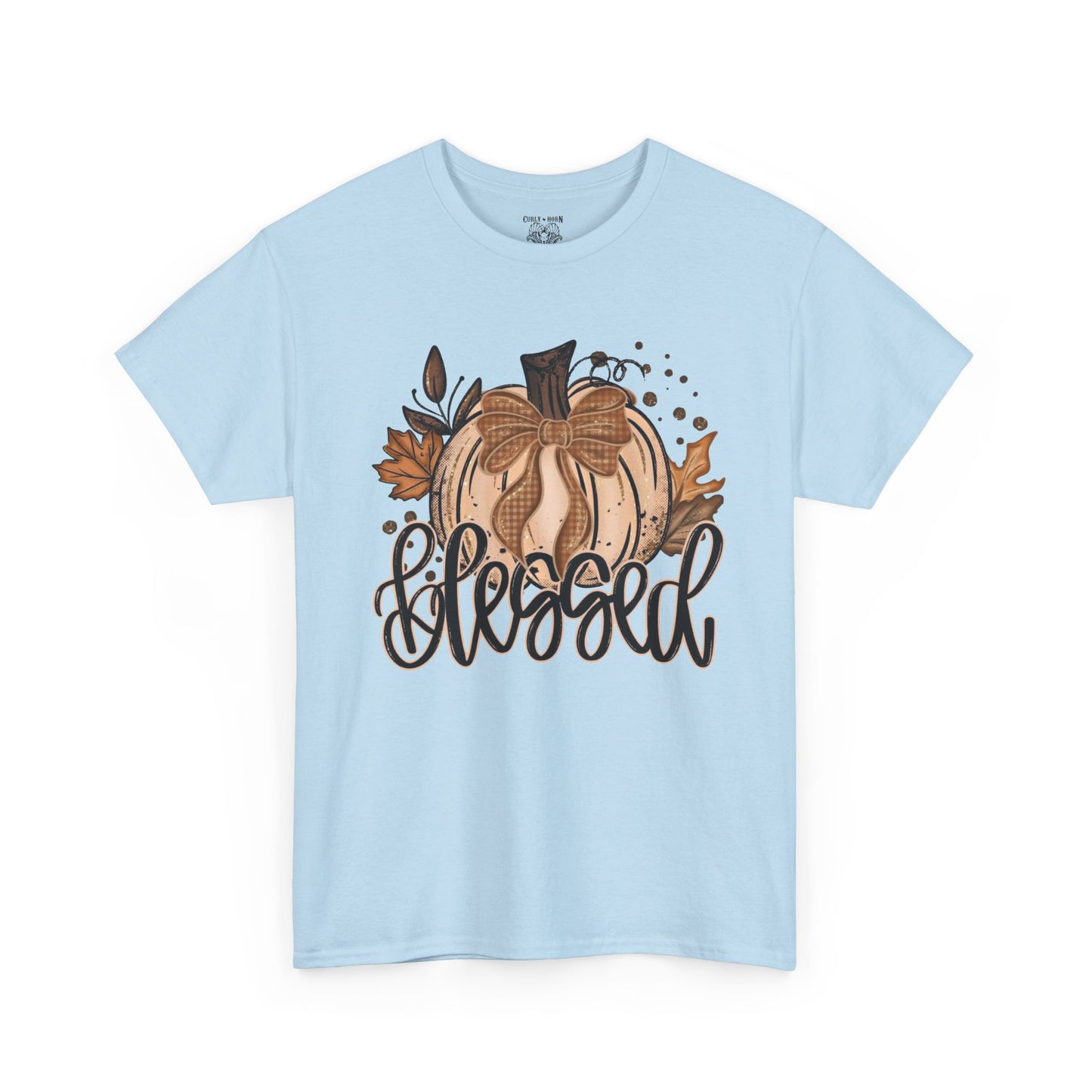 Blessed Pumpkin Tee - Fall Apparel, Thanksgiving Shirt, Autumn Outfit, Gift for Her, Cute Layering Tee