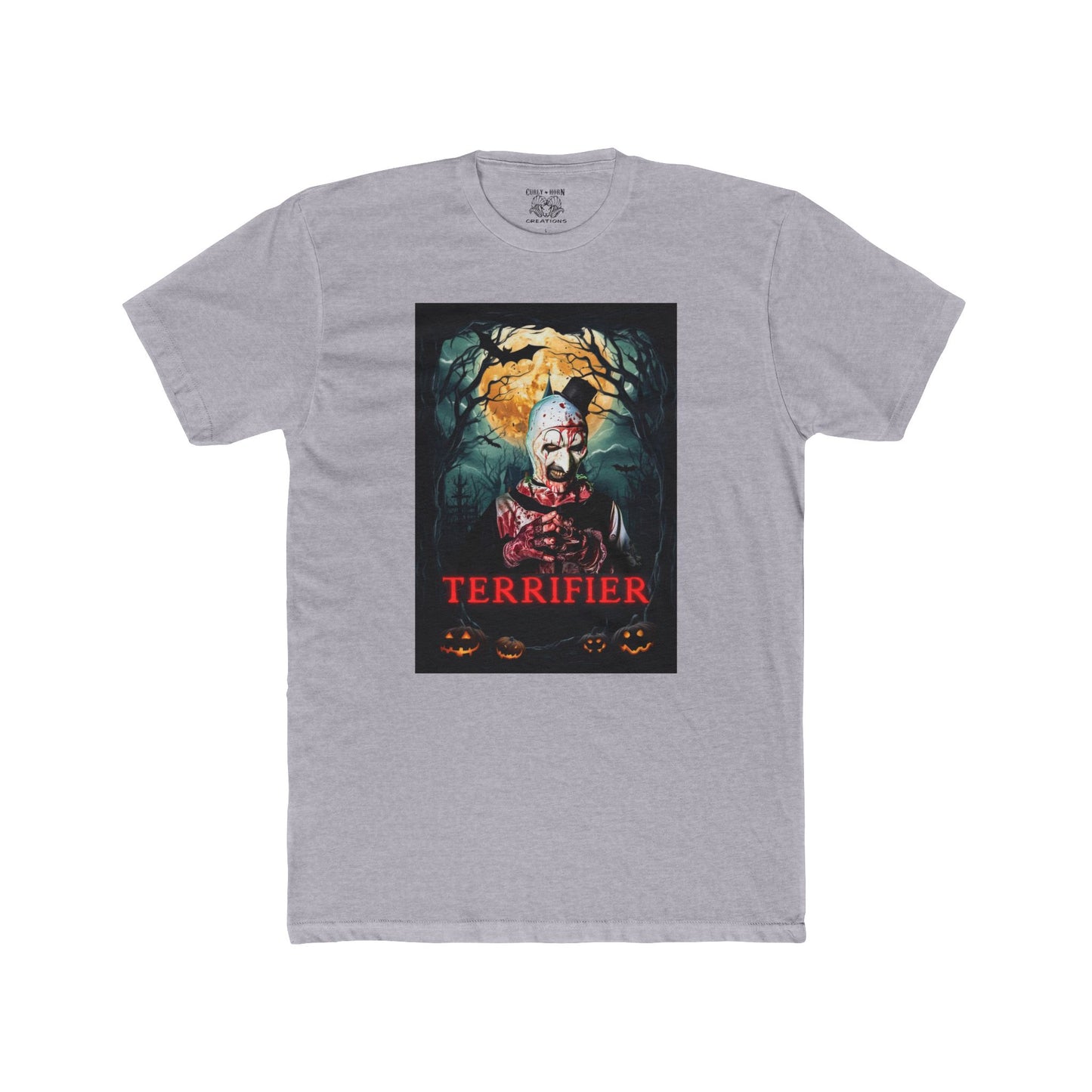 Terrifier Unisex Cotton Crew Tee, Horror Movie T-Shirt, Halloween Apparel, Graphic Tee for Fans, Spooky Gift Idea