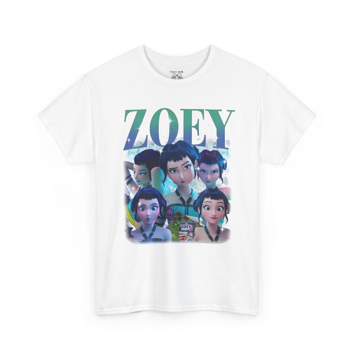 Huntrix Zoey Unisex Heavy Cotton Tee with Graphic- Trendy Casual Wear, Comfortable Everyday Tee, Graphic T-Shirt, Unique Style